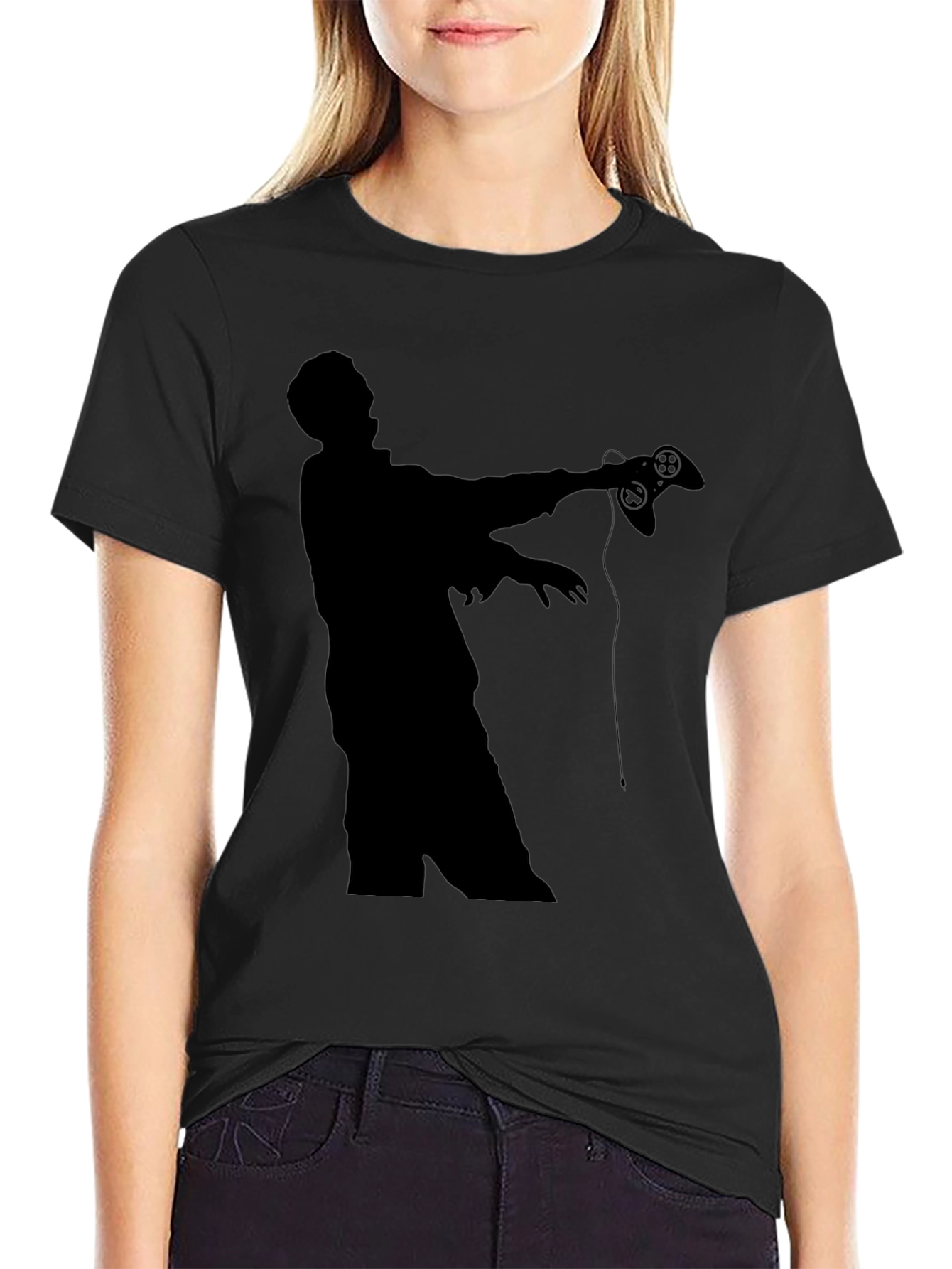 Zombie Gamer Black T-Shirt