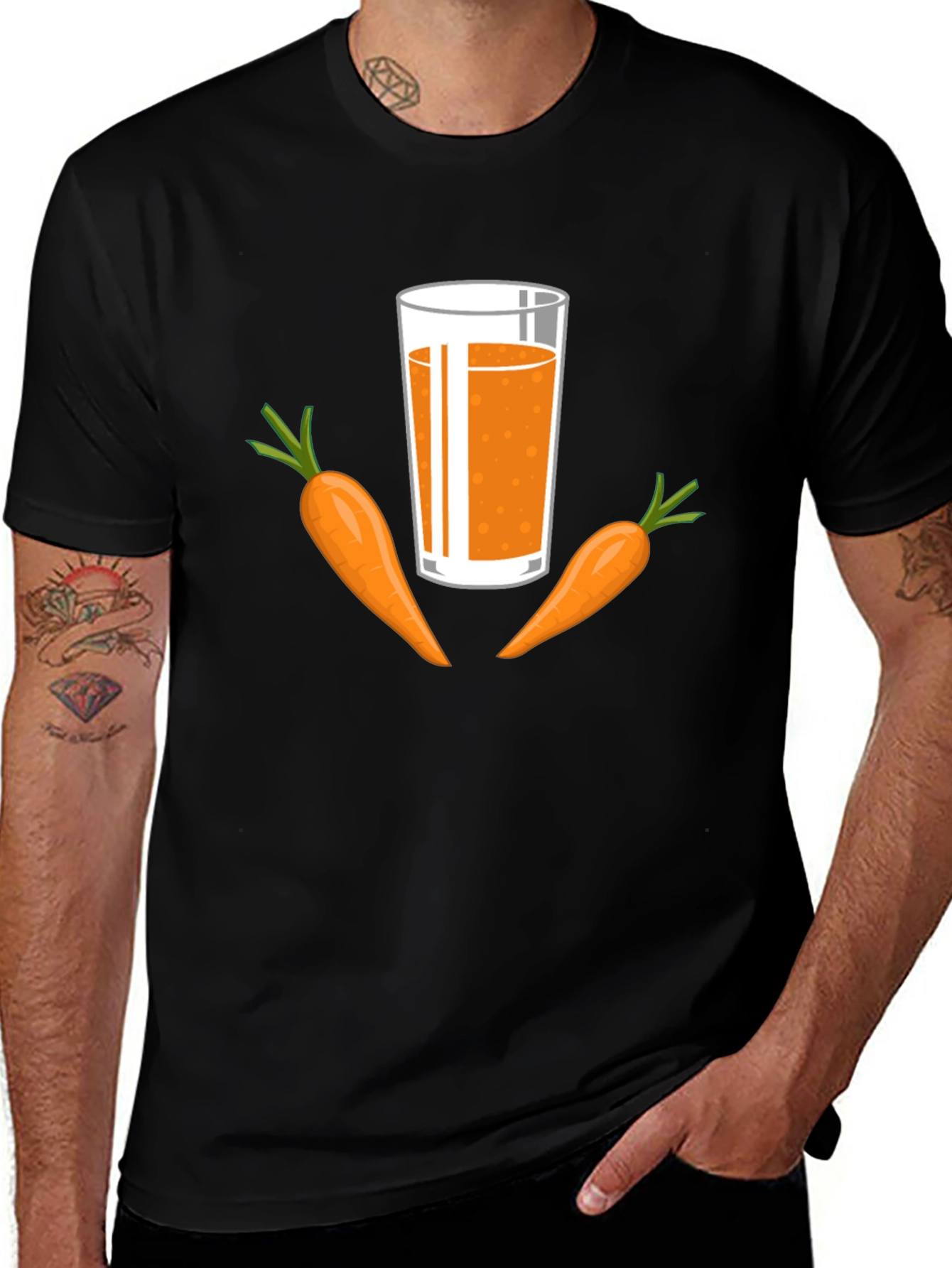 Carrot Juice Graphic Tee - Healthy & Fun!