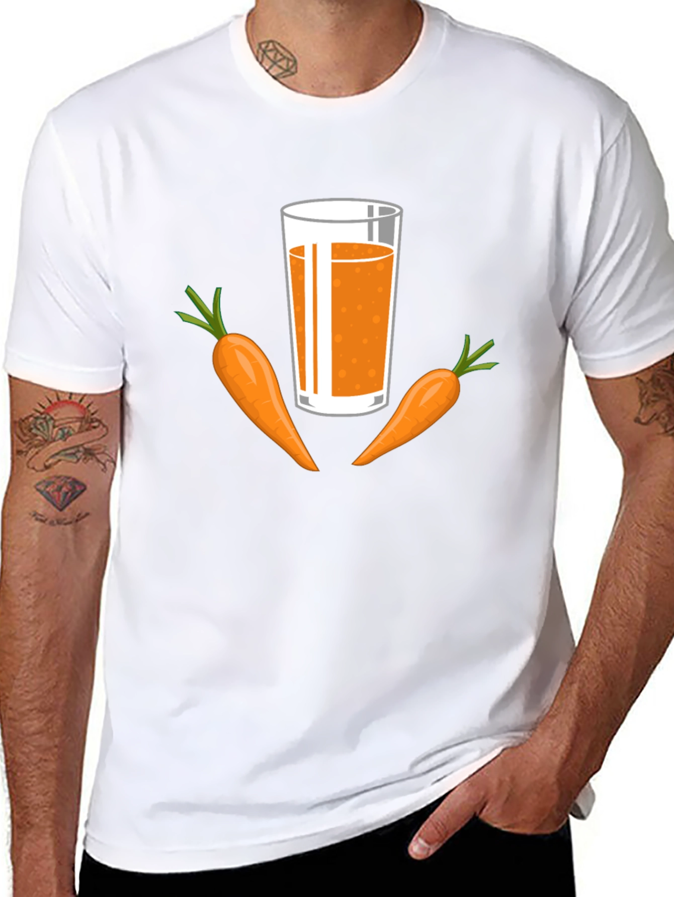 Carrot Juice Graphic Tee - Healthy & Fun!