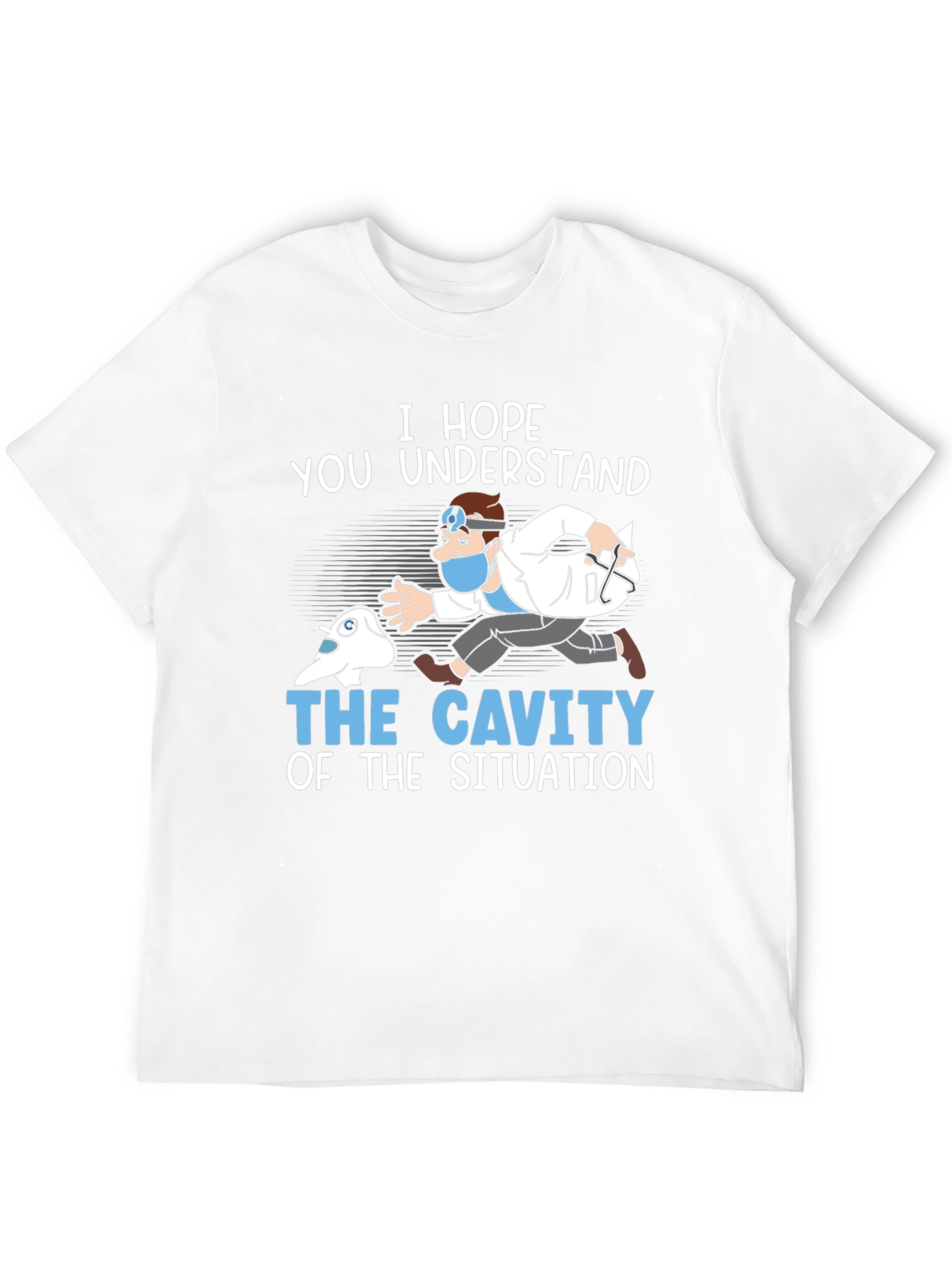Dentist Chasing Cavity Graphic T-Shirt