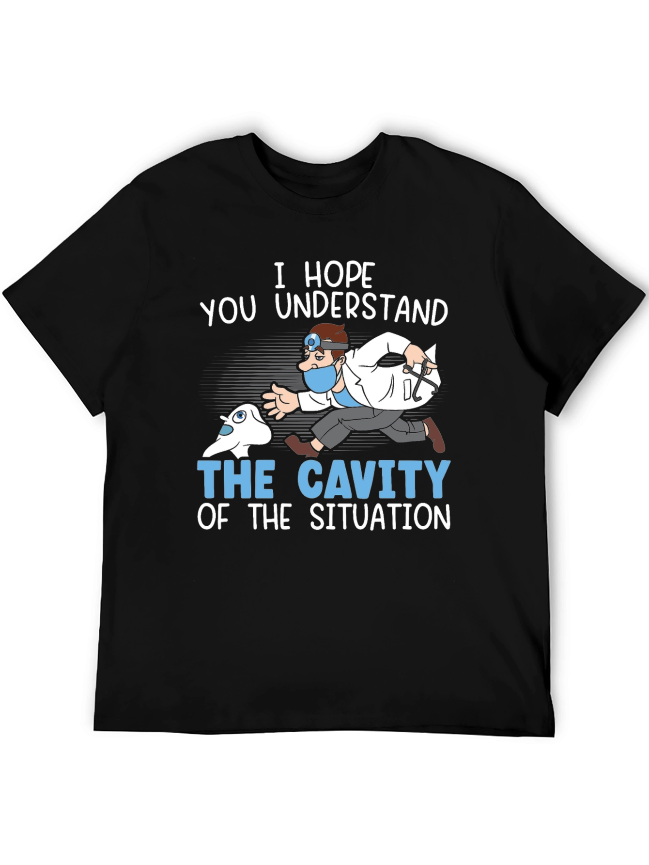 Dentist Chasing Cavity Graphic T-Shirt