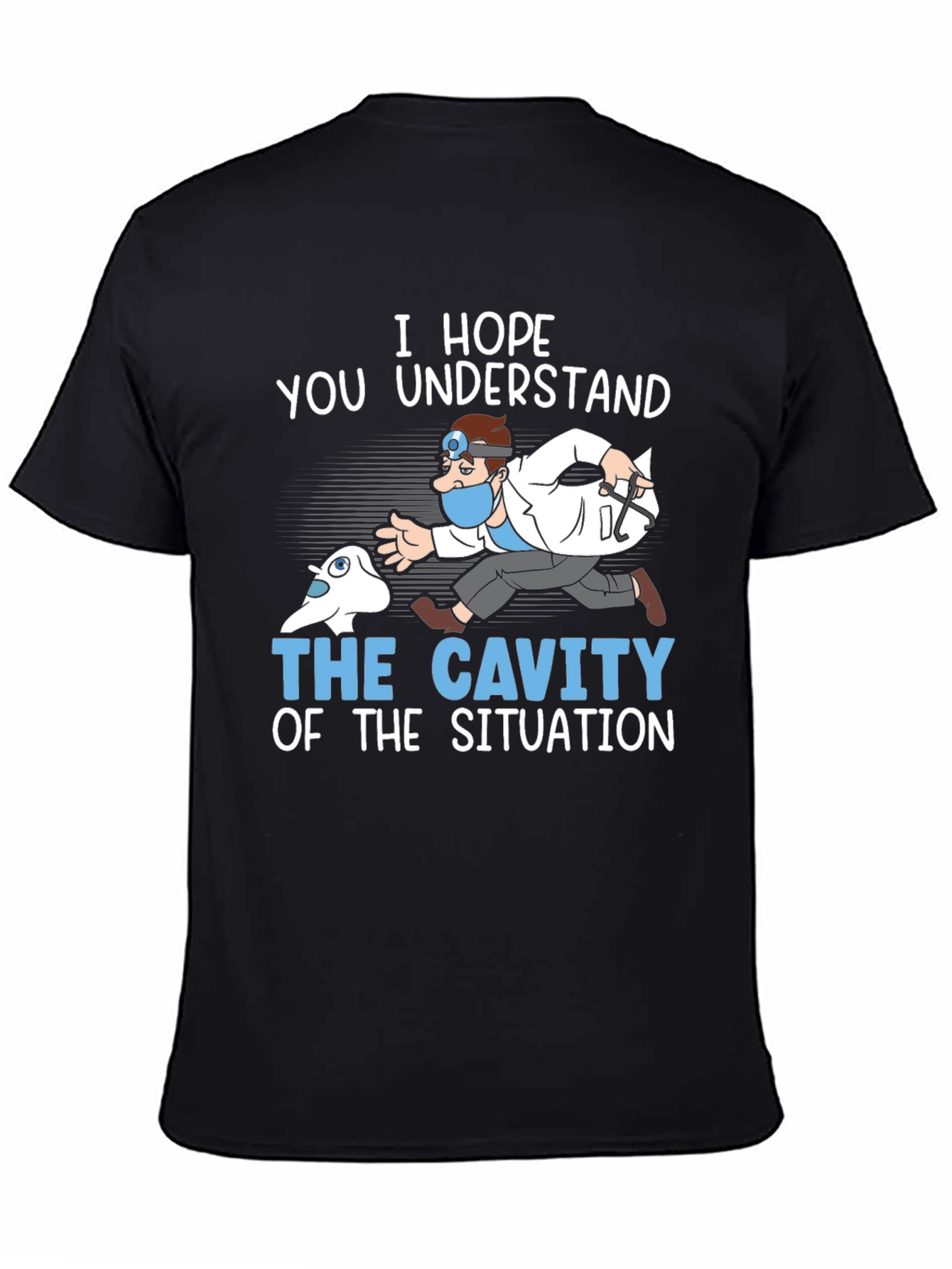 Dentist Chasing Cavity Graphic T-Shirt