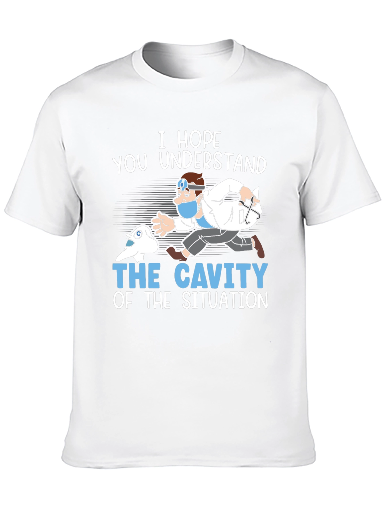 Dentist Chasing Cavity Graphic T-Shirt