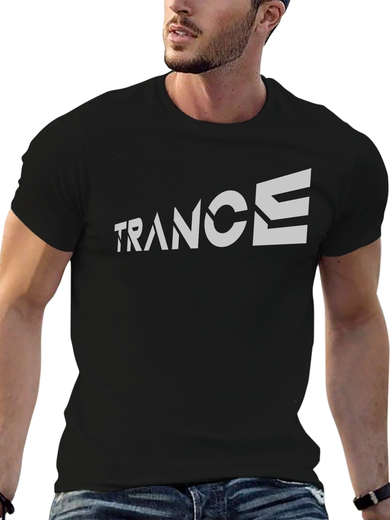 Trance Music Fan T-Shirt - Black Crew Neck Tee