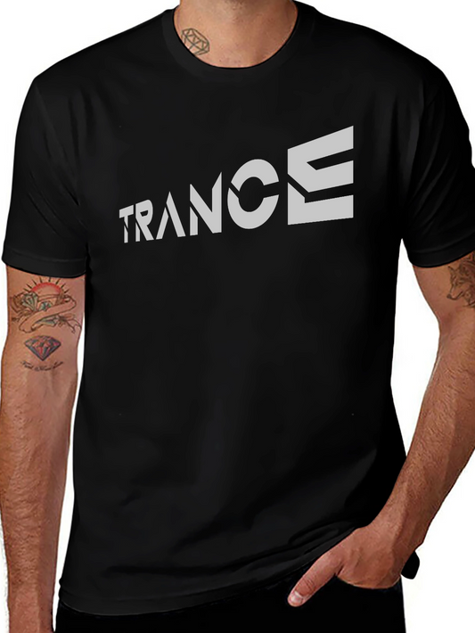 Trance Music Fan T-Shirt - Black Crew Neck Tee