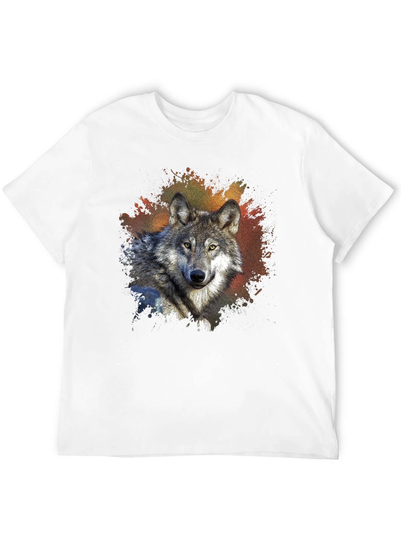 Wolf Graphic Tee - Mens Black Crew Neck T-Shirt