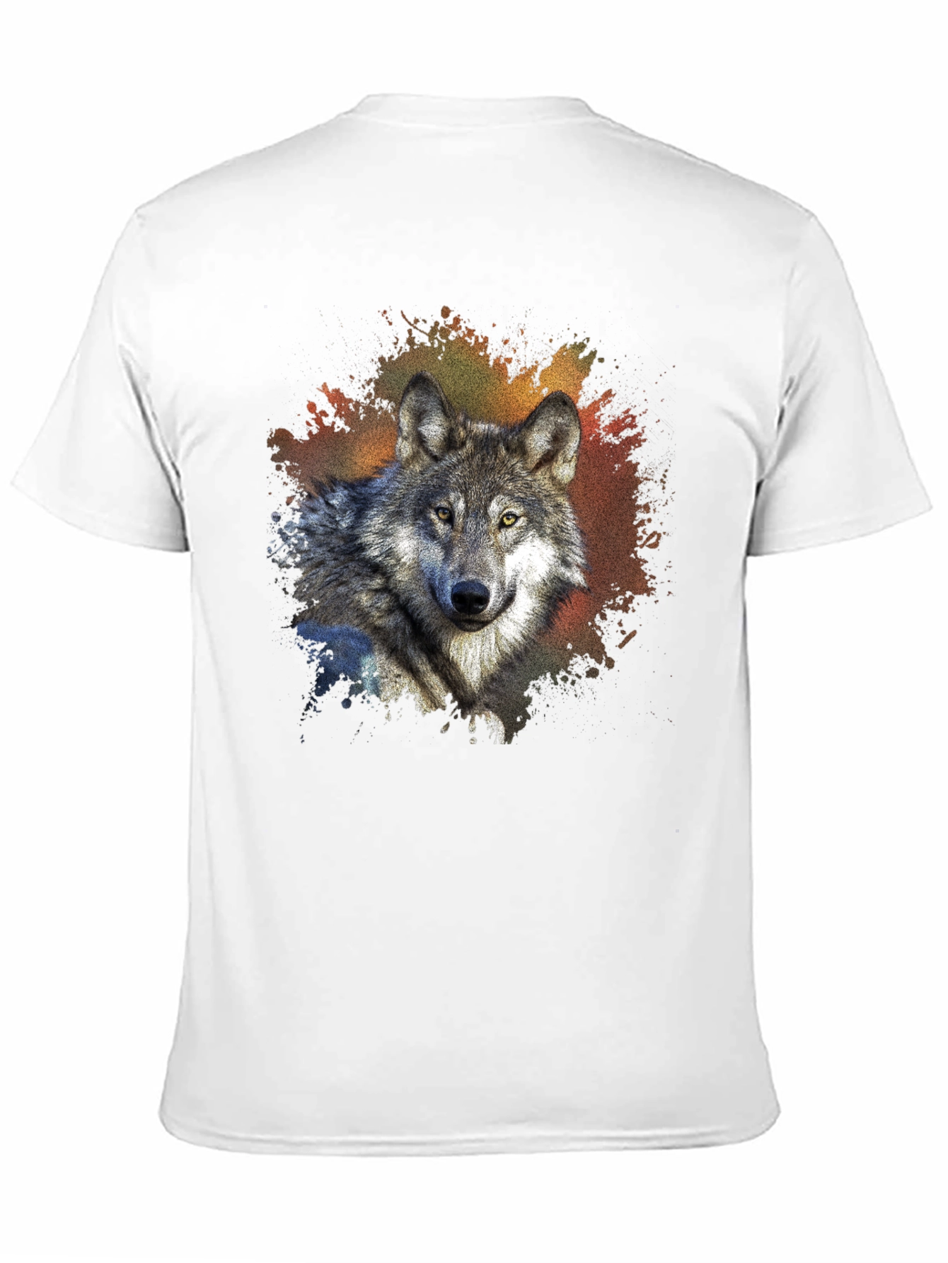 Wolf Graphic Tee - Mens Black Crew Neck T-Shirt