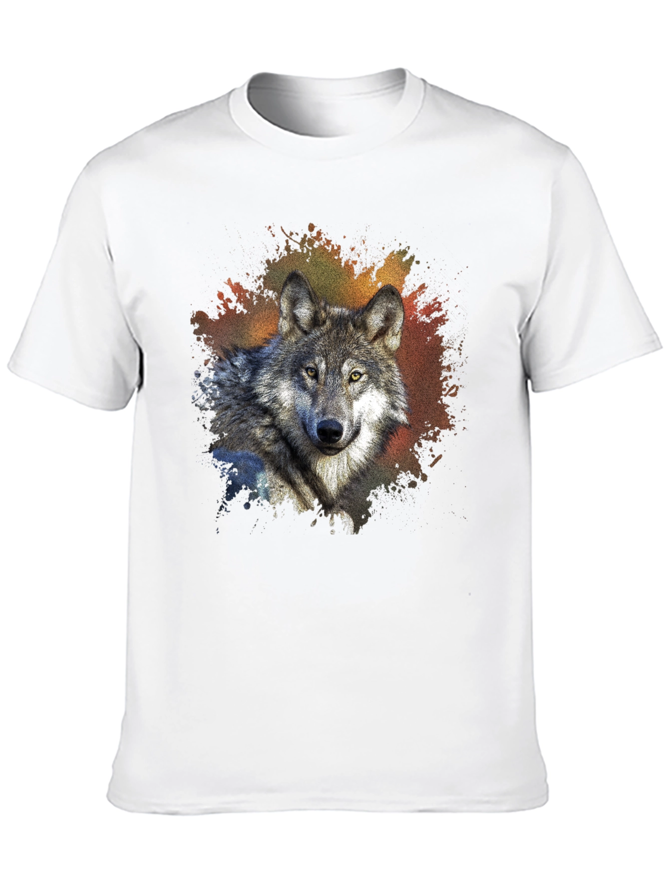 Wolf Graphic Tee - Mens Black Crew Neck T-Shirt
