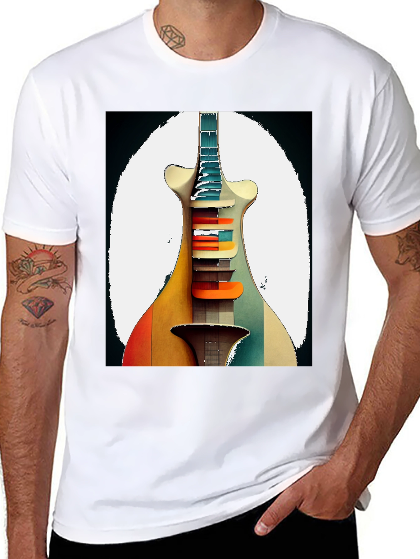 Retro Guitar Graphic Tee