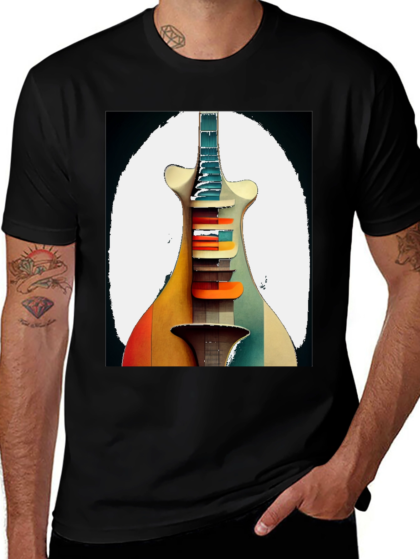 Retro Guitar Graphic Tee