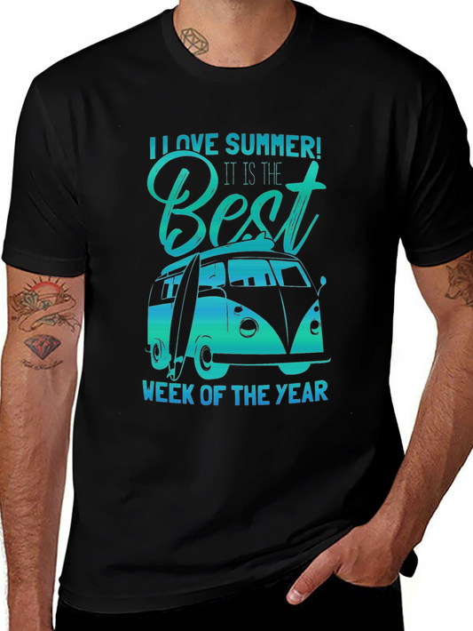 Summer Love T-Shirt Van Surf Design