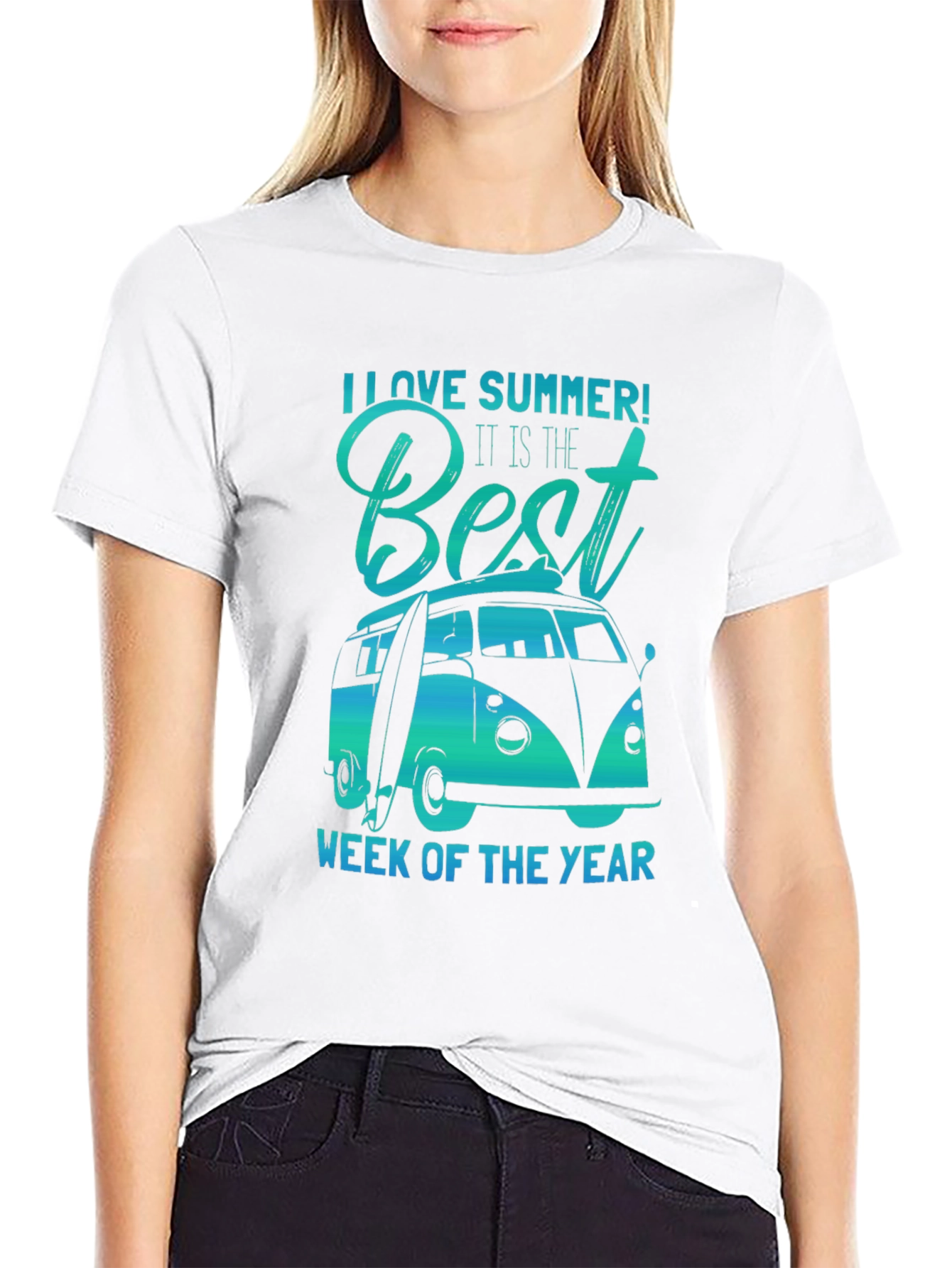 Summer Love T-Shirt Van Surf Design