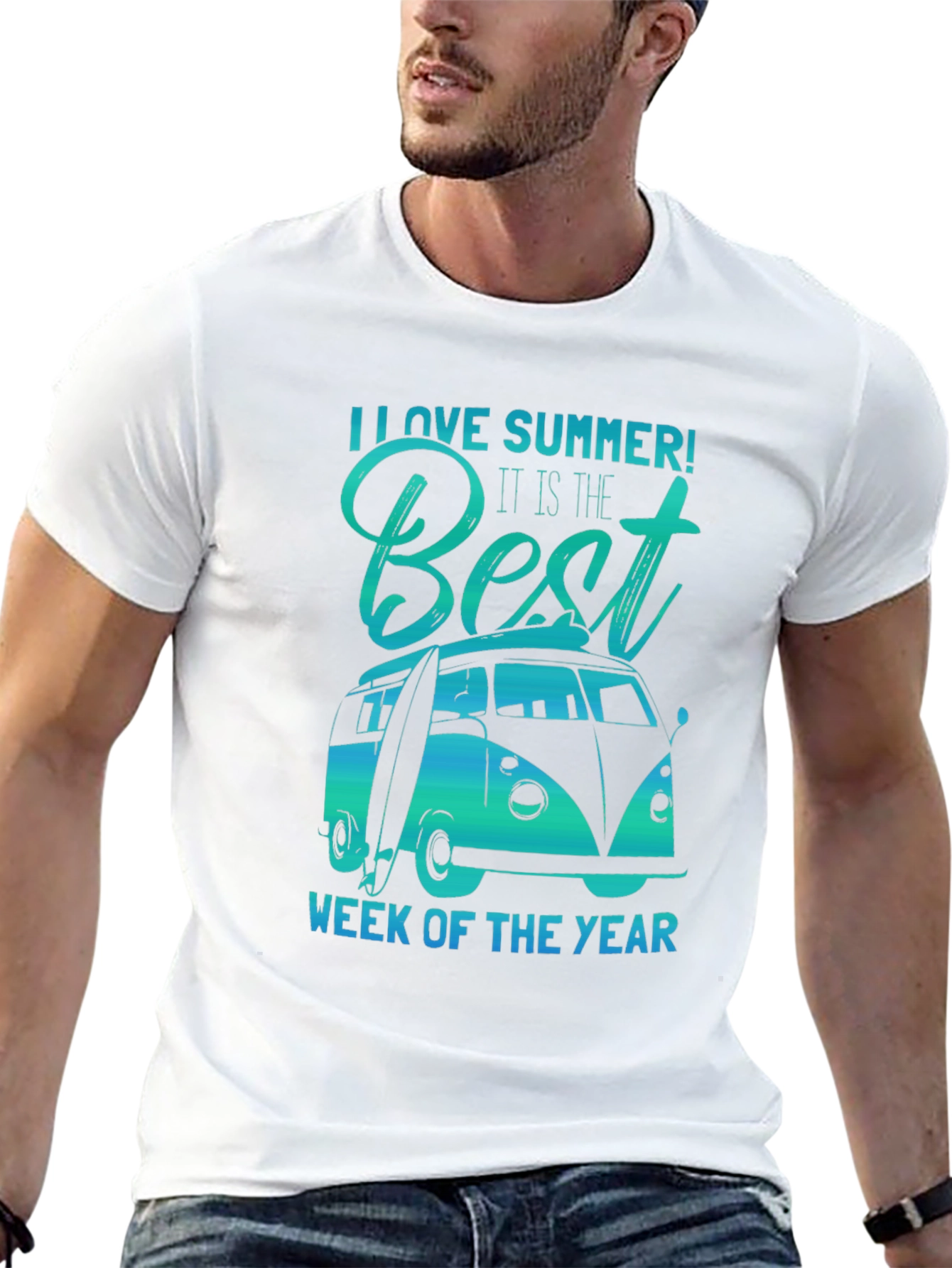 Summer Love T-Shirt Van Surf Design