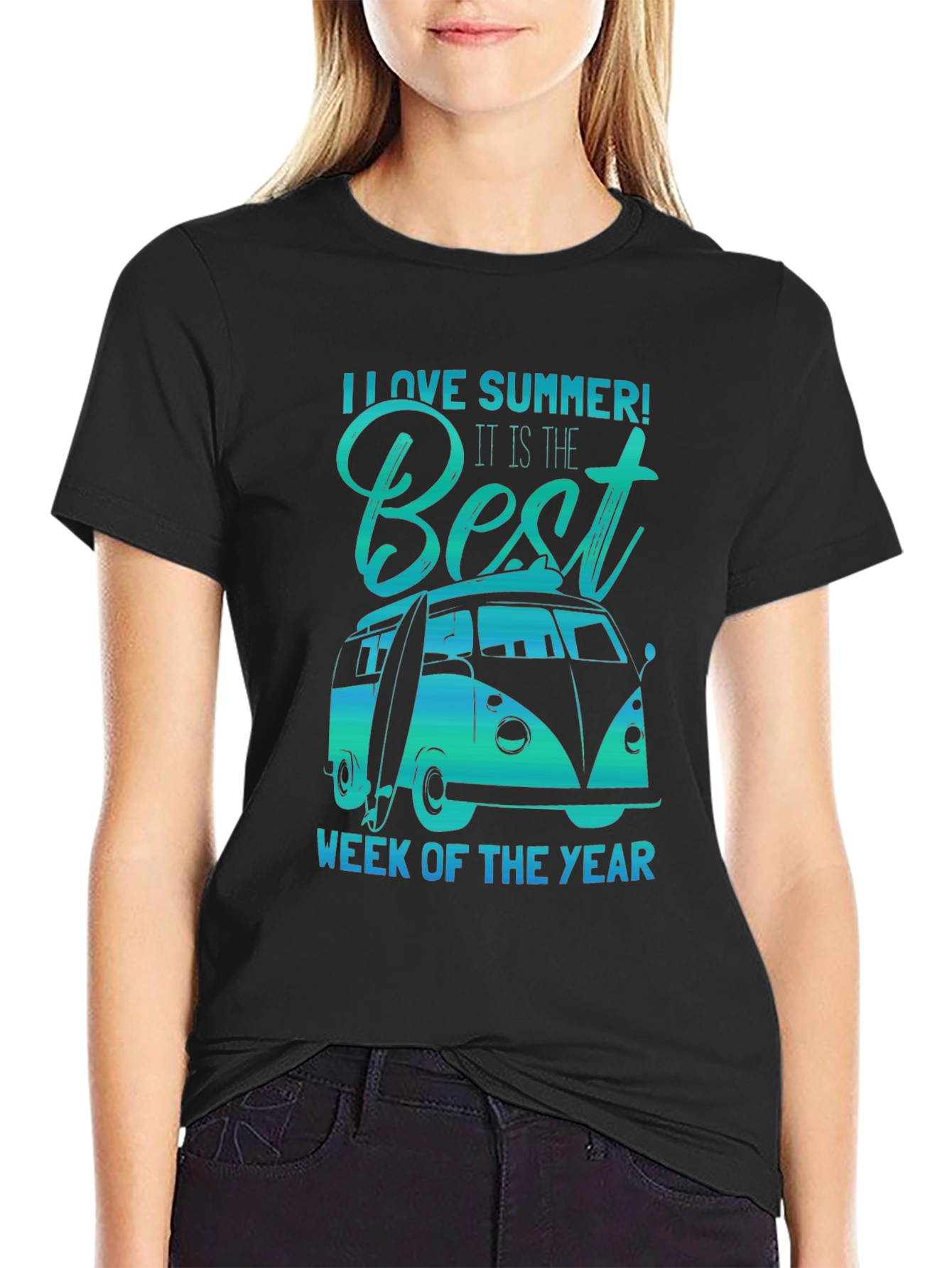 Summer Love T-Shirt Van Surf Design