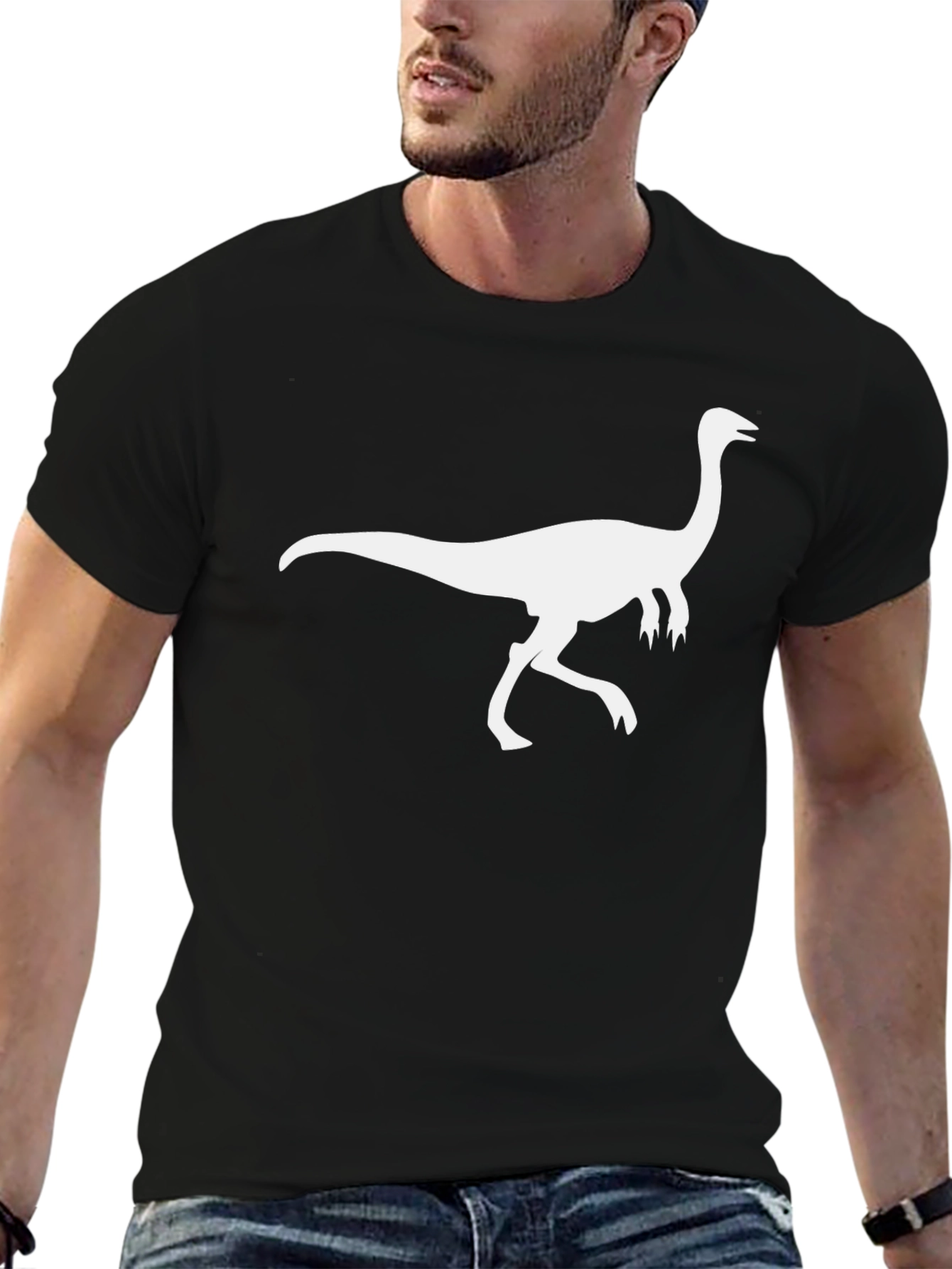 Dinosaur Graphic Black T-Shirt - Cool Dino Tee