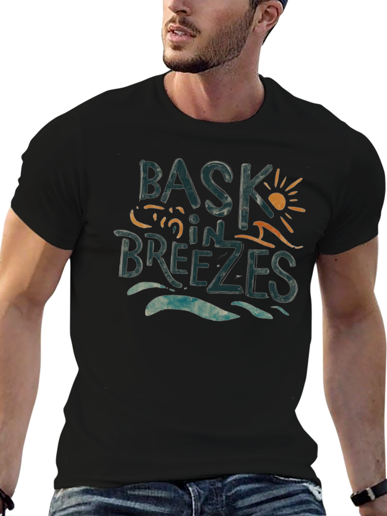 Bask in Breezes Graphic Tee - Summer Vibes