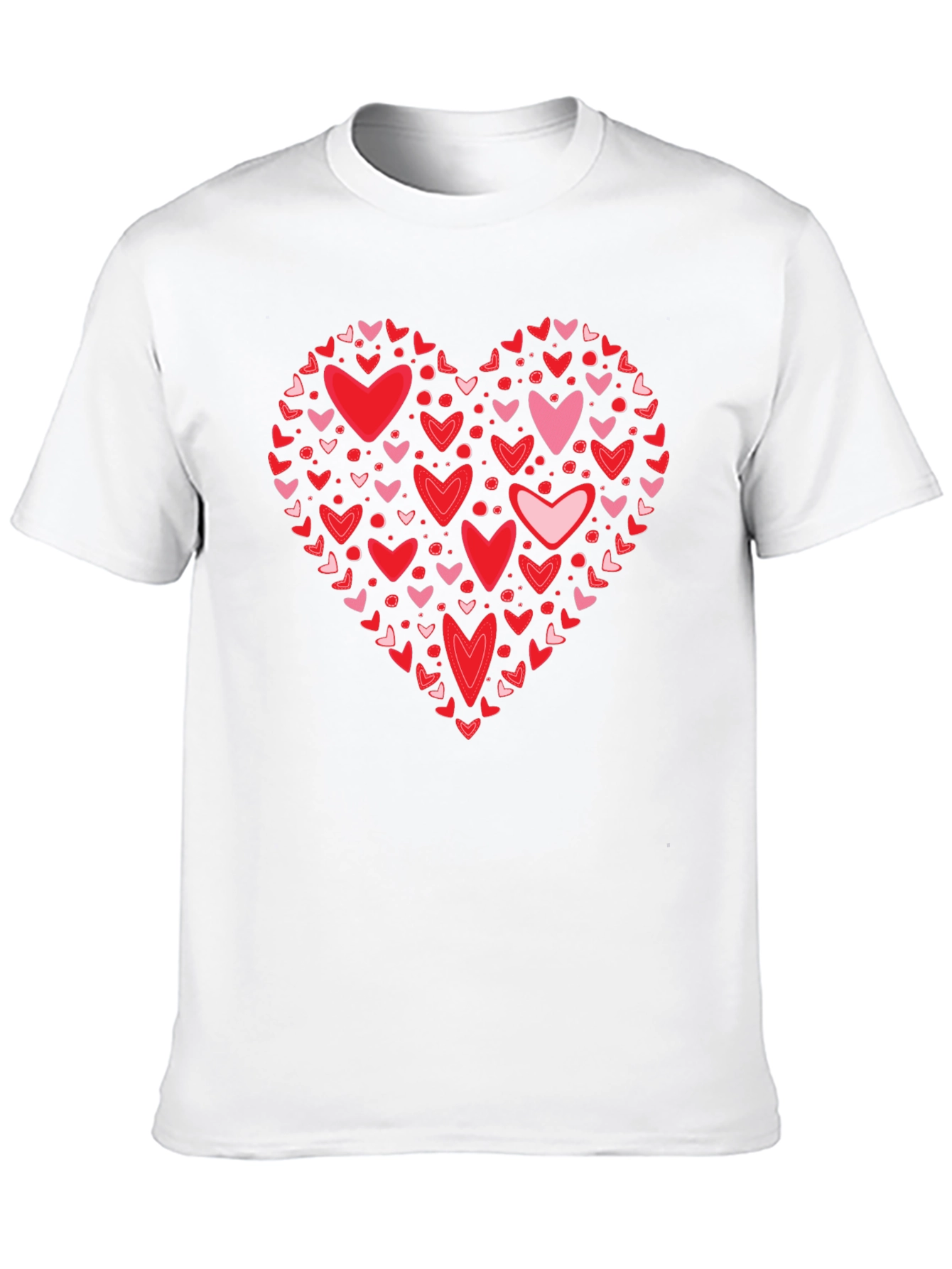 Heart Valentines Day Crew Neck T-Shirt