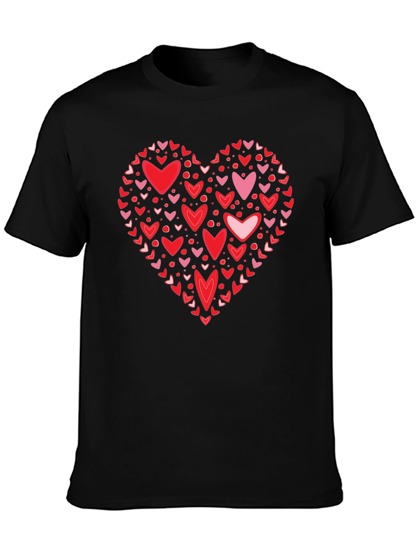 Heart Valentines Day Crew Neck T-Shirt