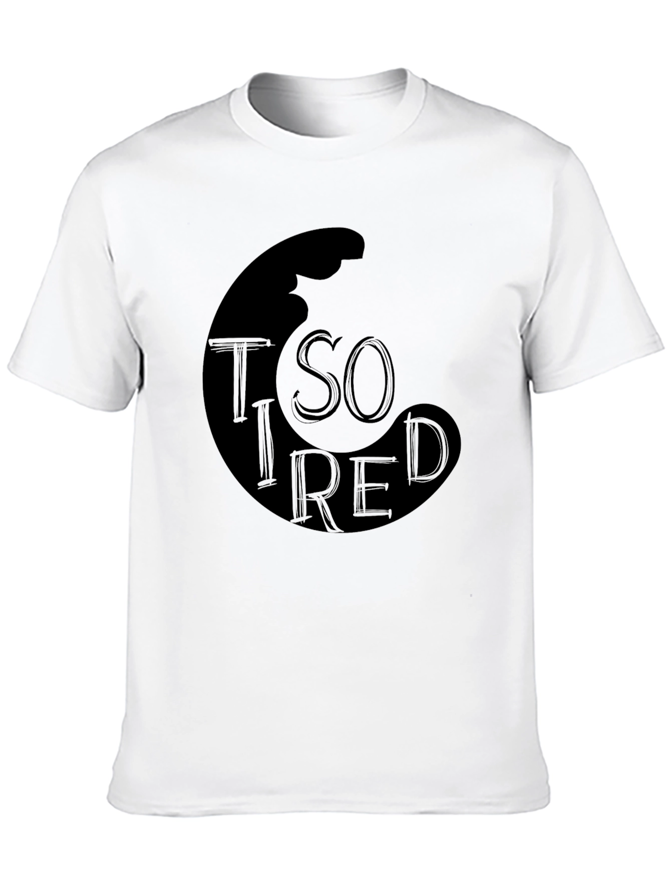 So Tired Graphic Tee - Black