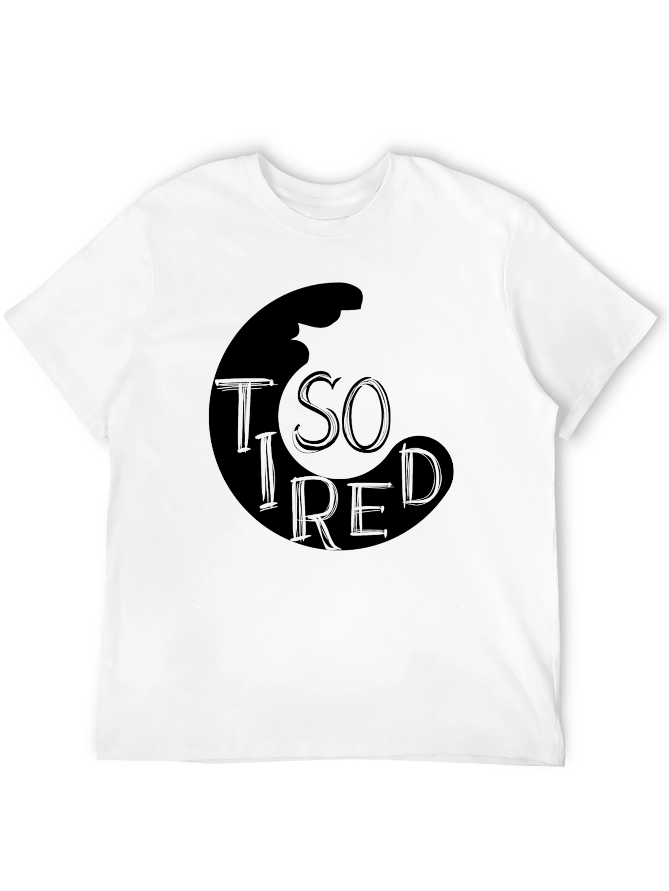 So Tired Graphic Tee - Black