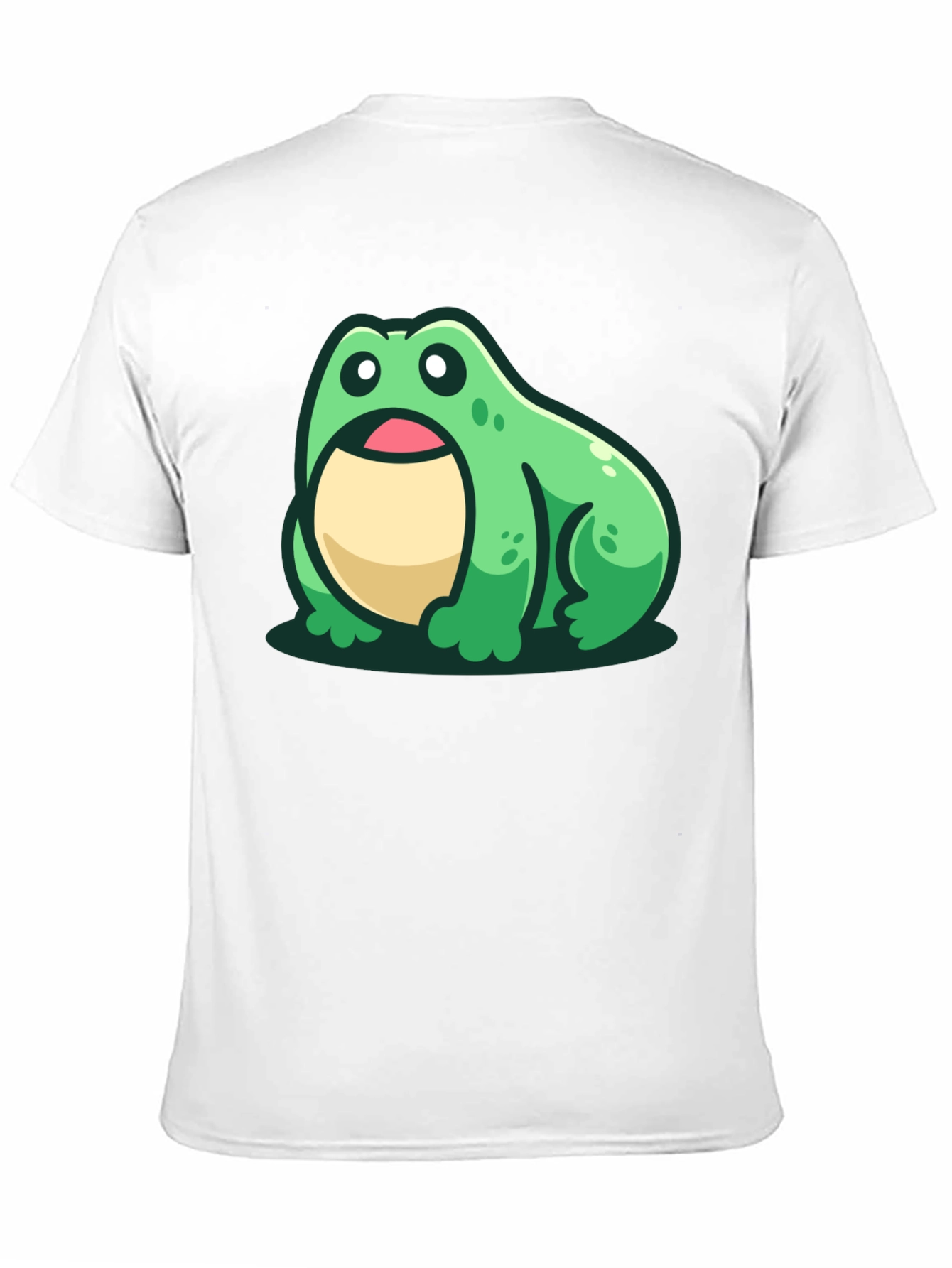 Cute Frog Graphic Tee - Black Cotton T-Shirt