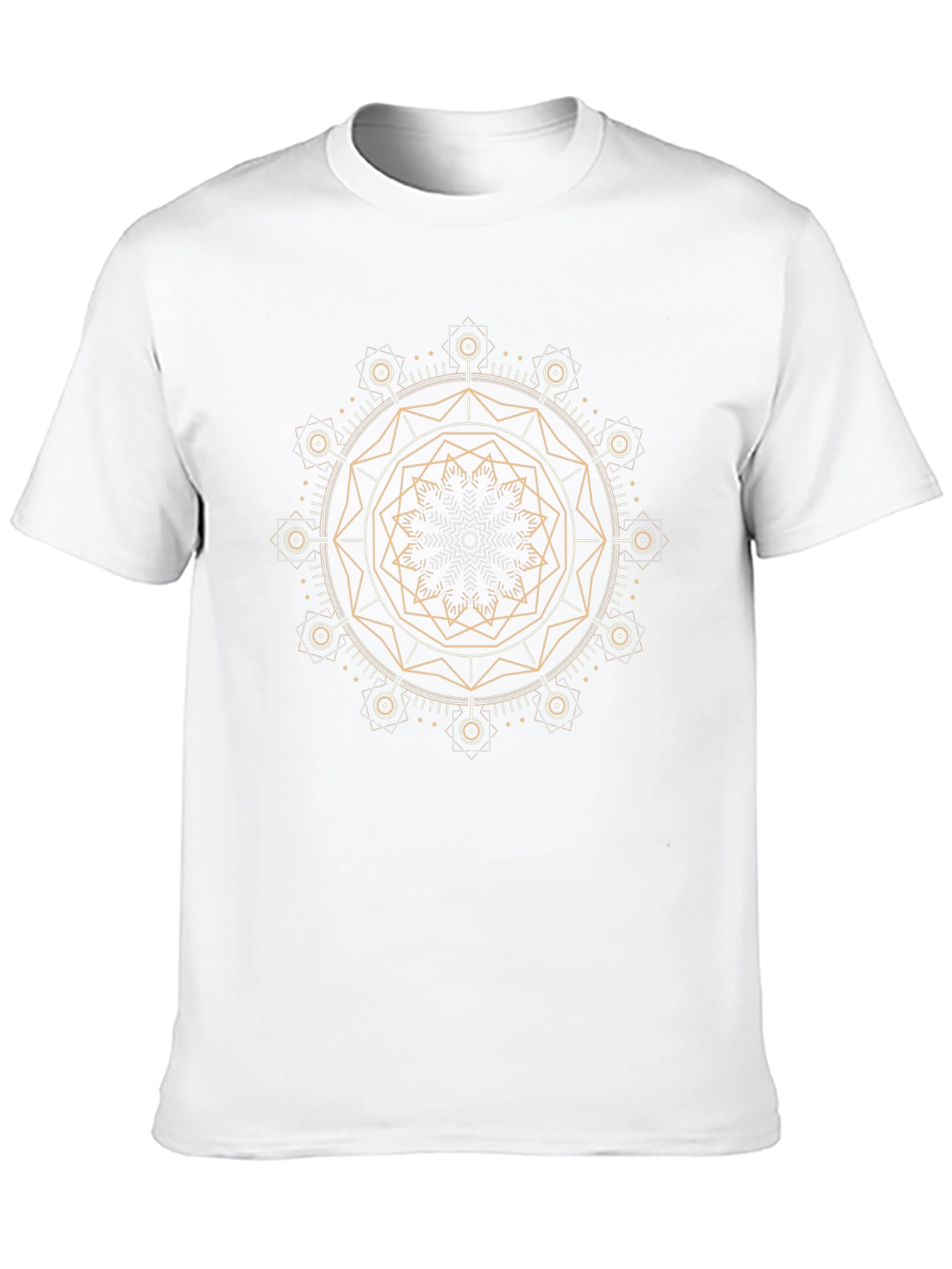Geometric Mandala Graphic Print Black T-Shirt