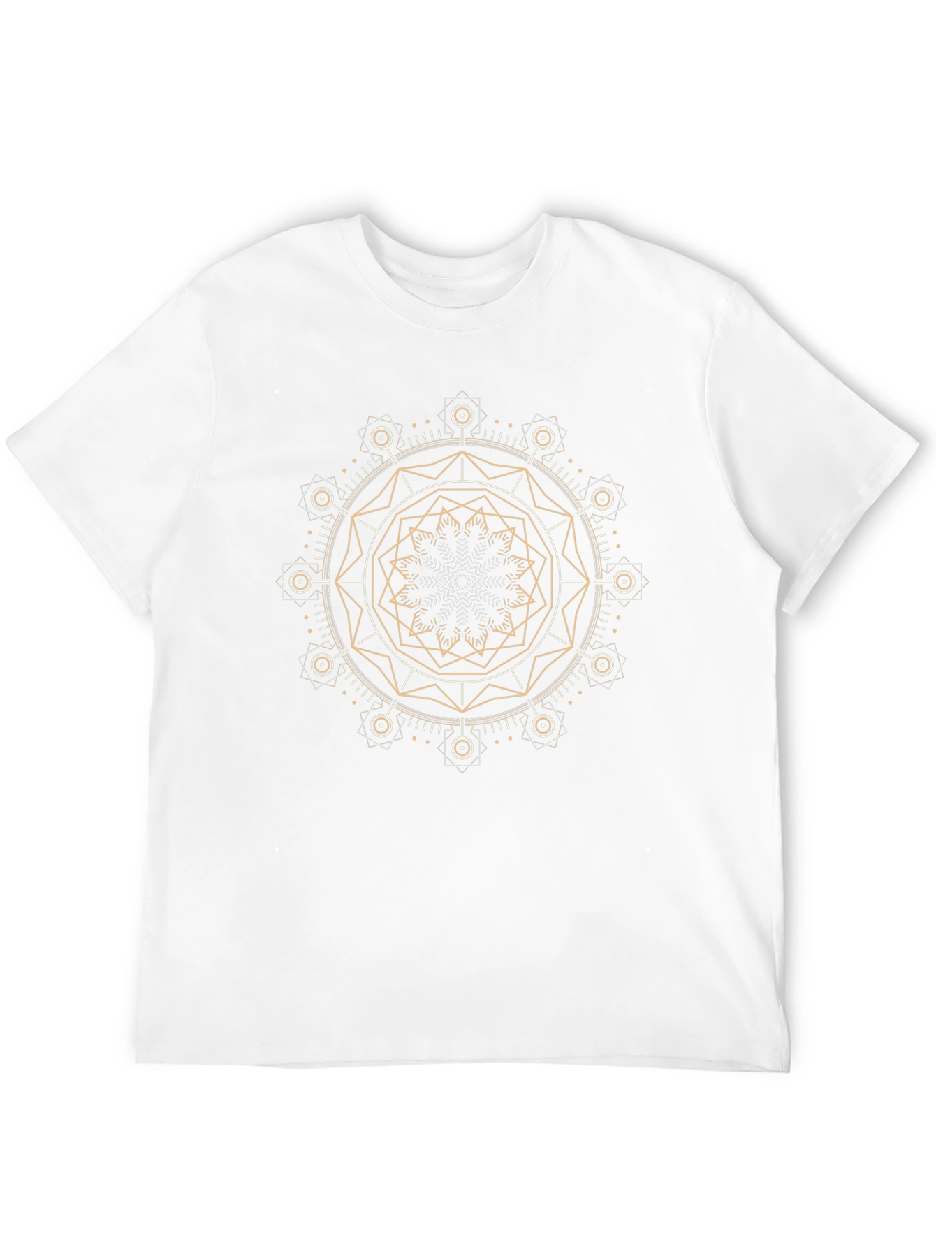Geometric Mandala Graphic Print Black T-Shirt