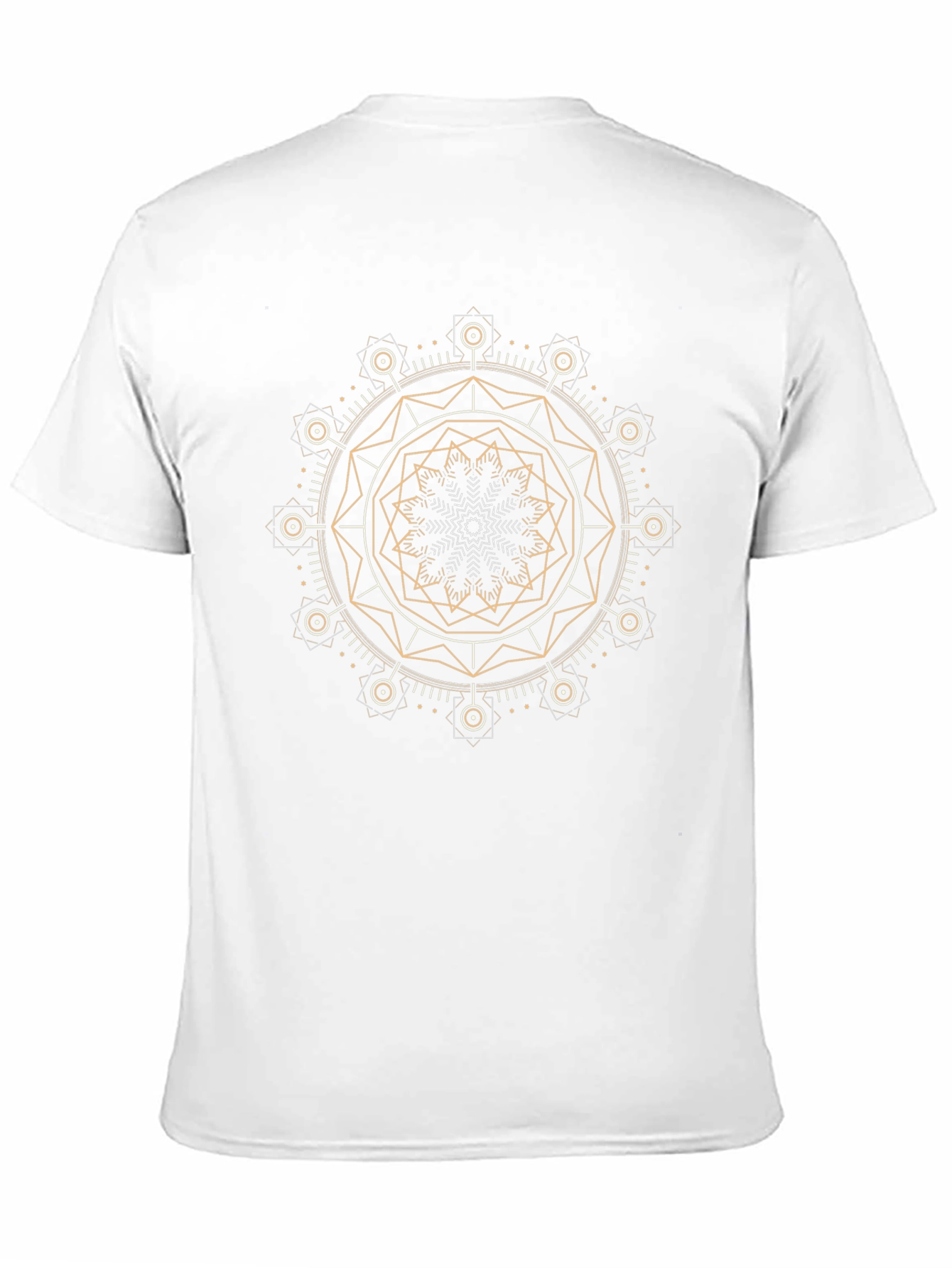 Geometric Mandala Graphic Print Black T-Shirt