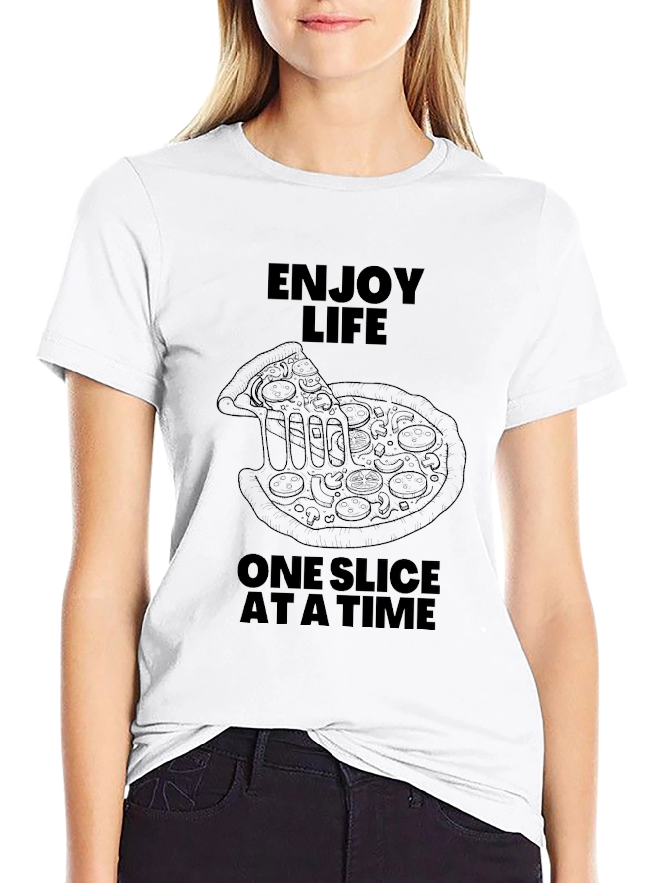 Enjoy Life Pizza T-Shirt - Funny Foodie Tee