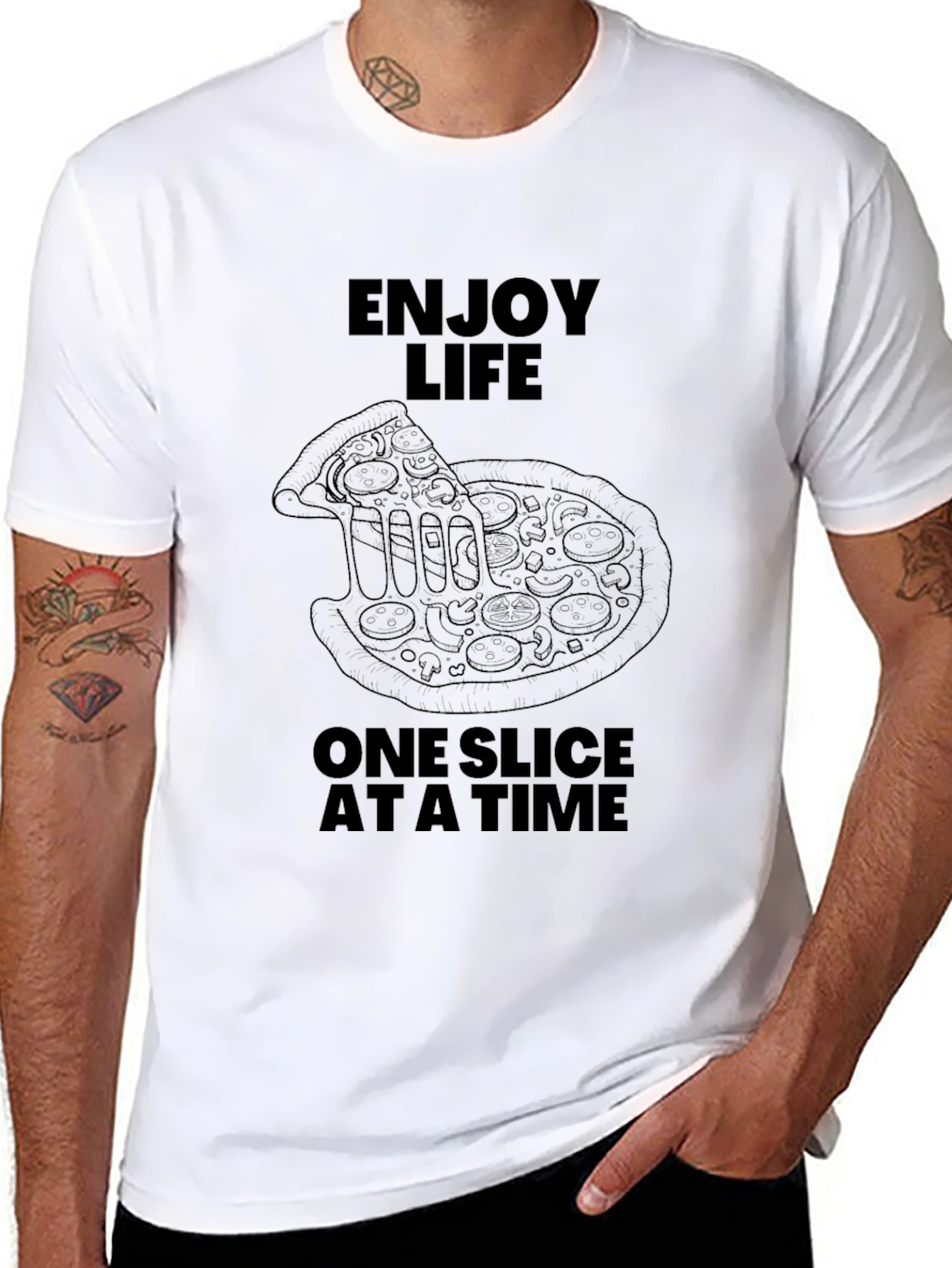 Enjoy Life Pizza T-Shirt - Funny Foodie Tee