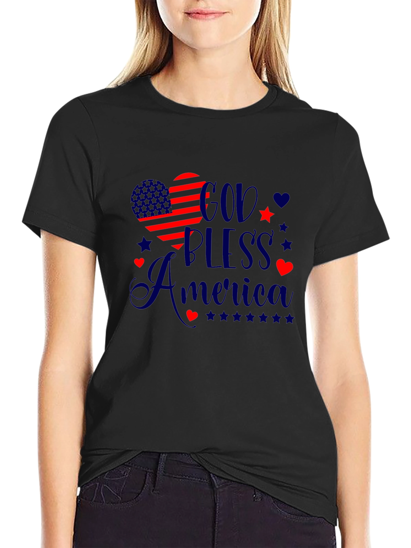 God Bless America Patriotic Graphic Tee