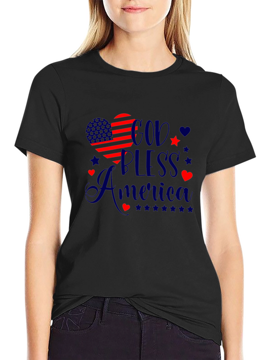 God Bless America Patriotic Graphic Tee