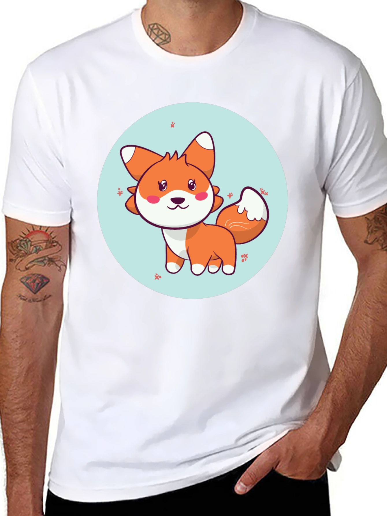 Cute Fox Graphic T-Shirt - Soft Cotton Blend