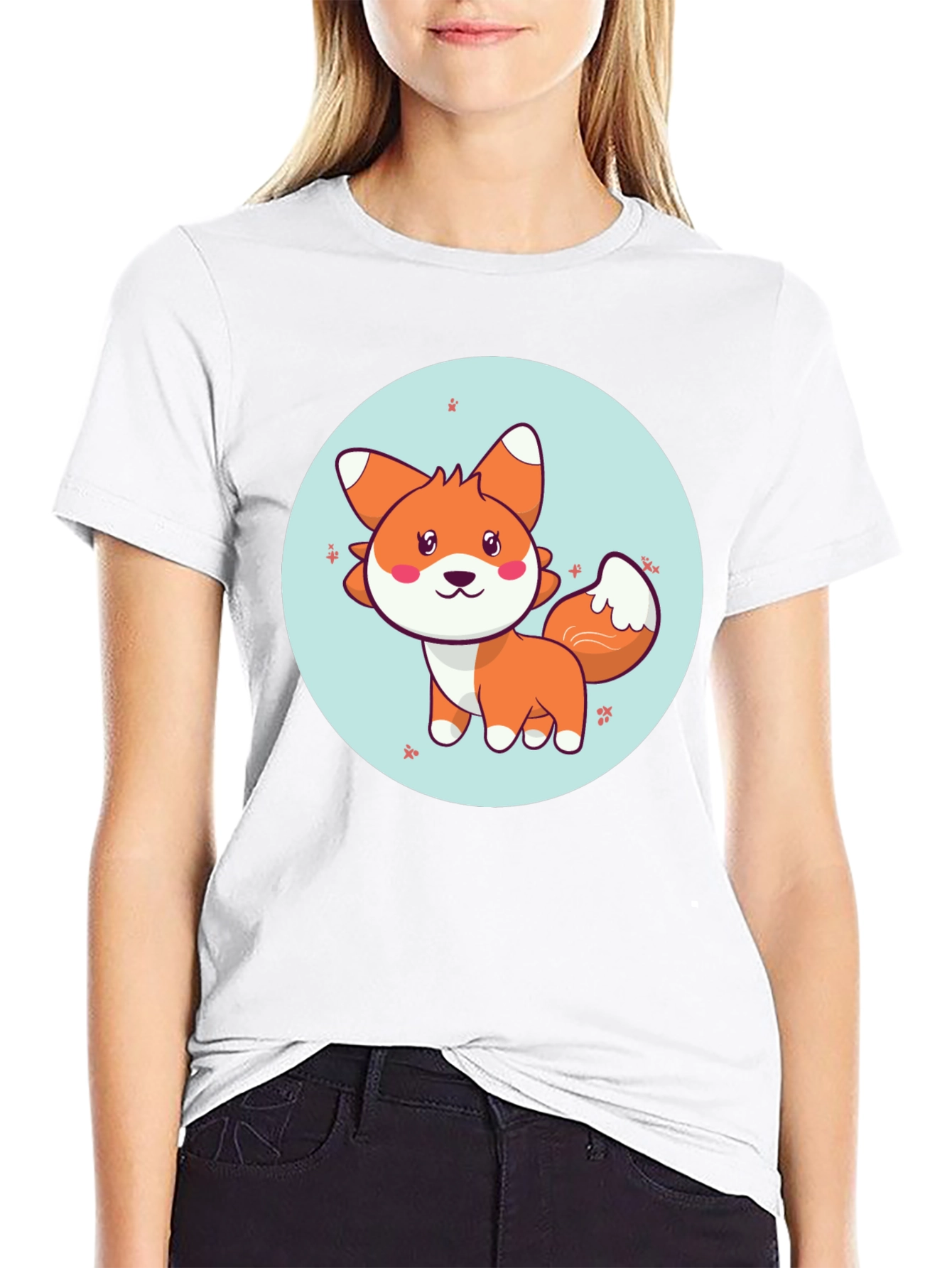 Cute Fox Graphic T-Shirt - Soft Cotton Blend