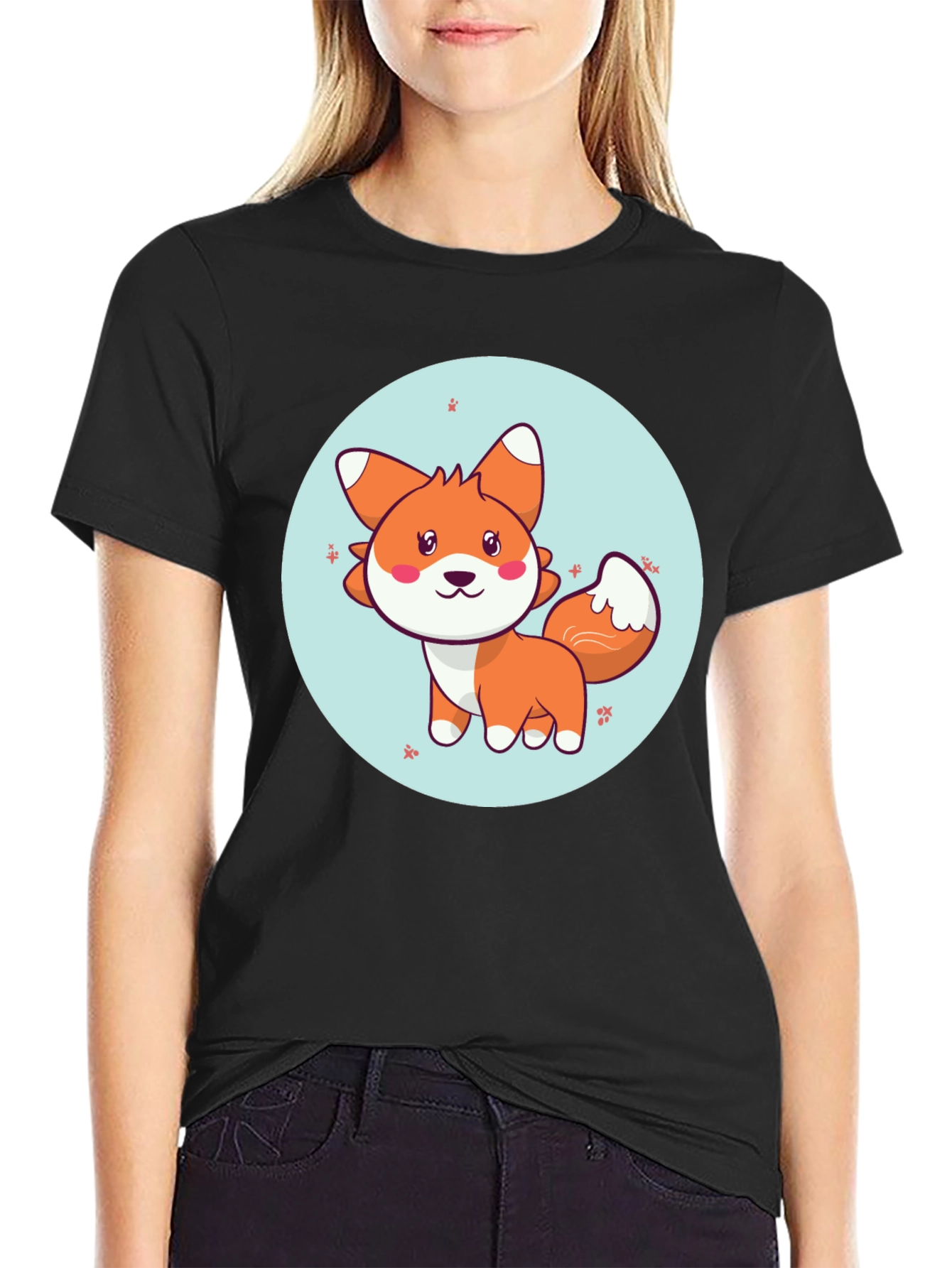 Cute Fox Graphic T-Shirt - Soft Cotton Blend