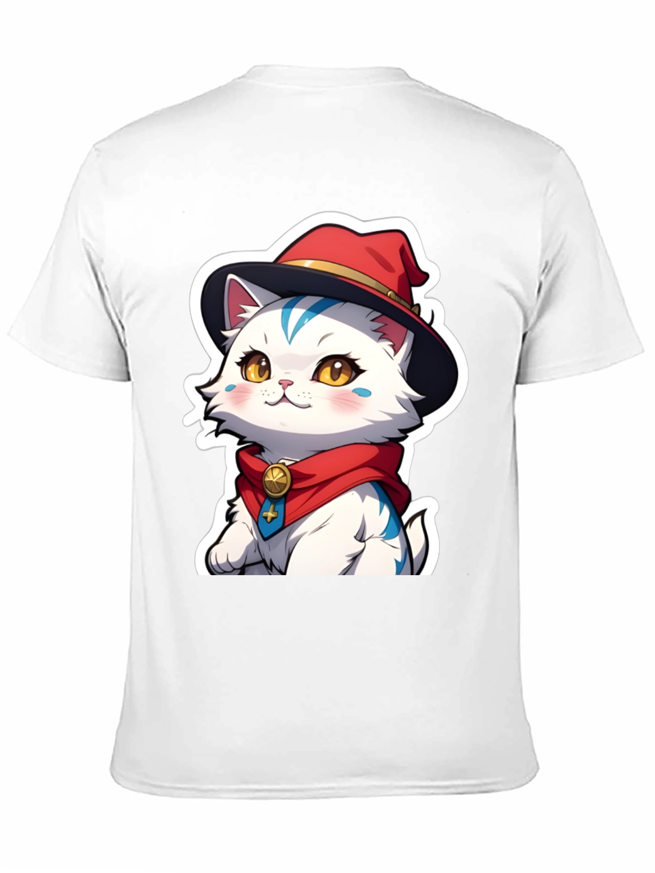 Cute Anime Cat Graphic T-Shirt