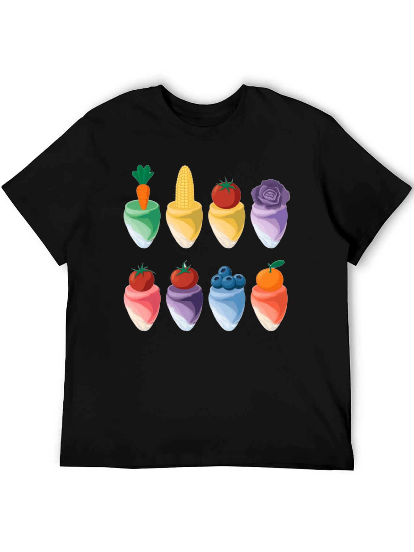Funky Veggie Dessert T-Shirt - Unique Food Art
