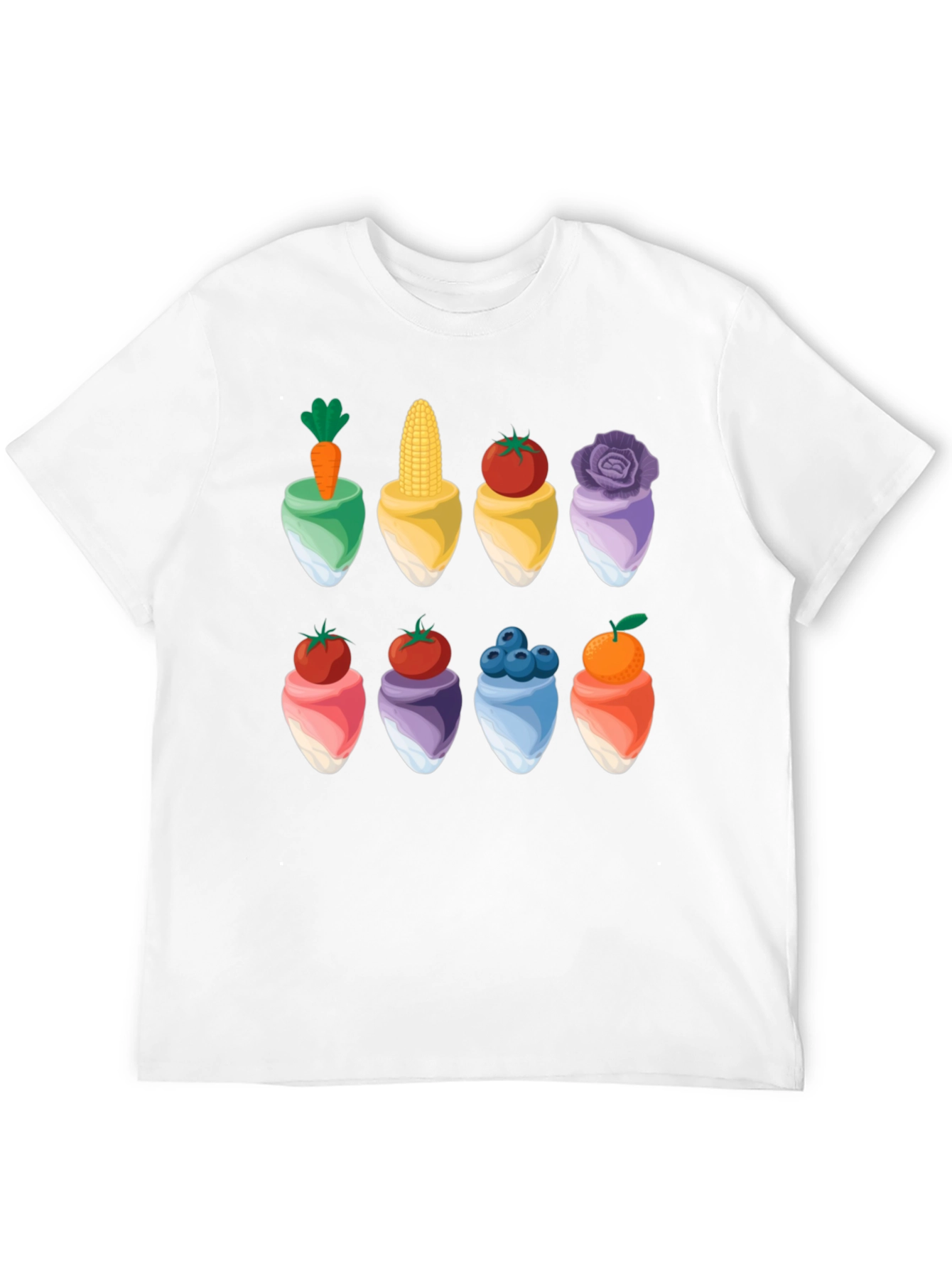 Funky Veggie Dessert T-Shirt - Unique Food Art