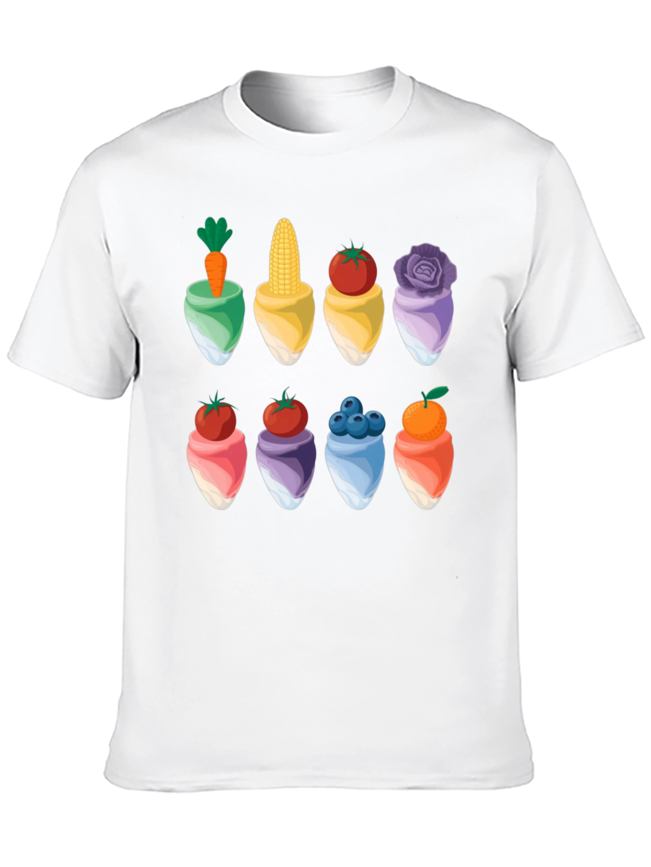 Funky Veggie Dessert T-Shirt - Unique Food Art