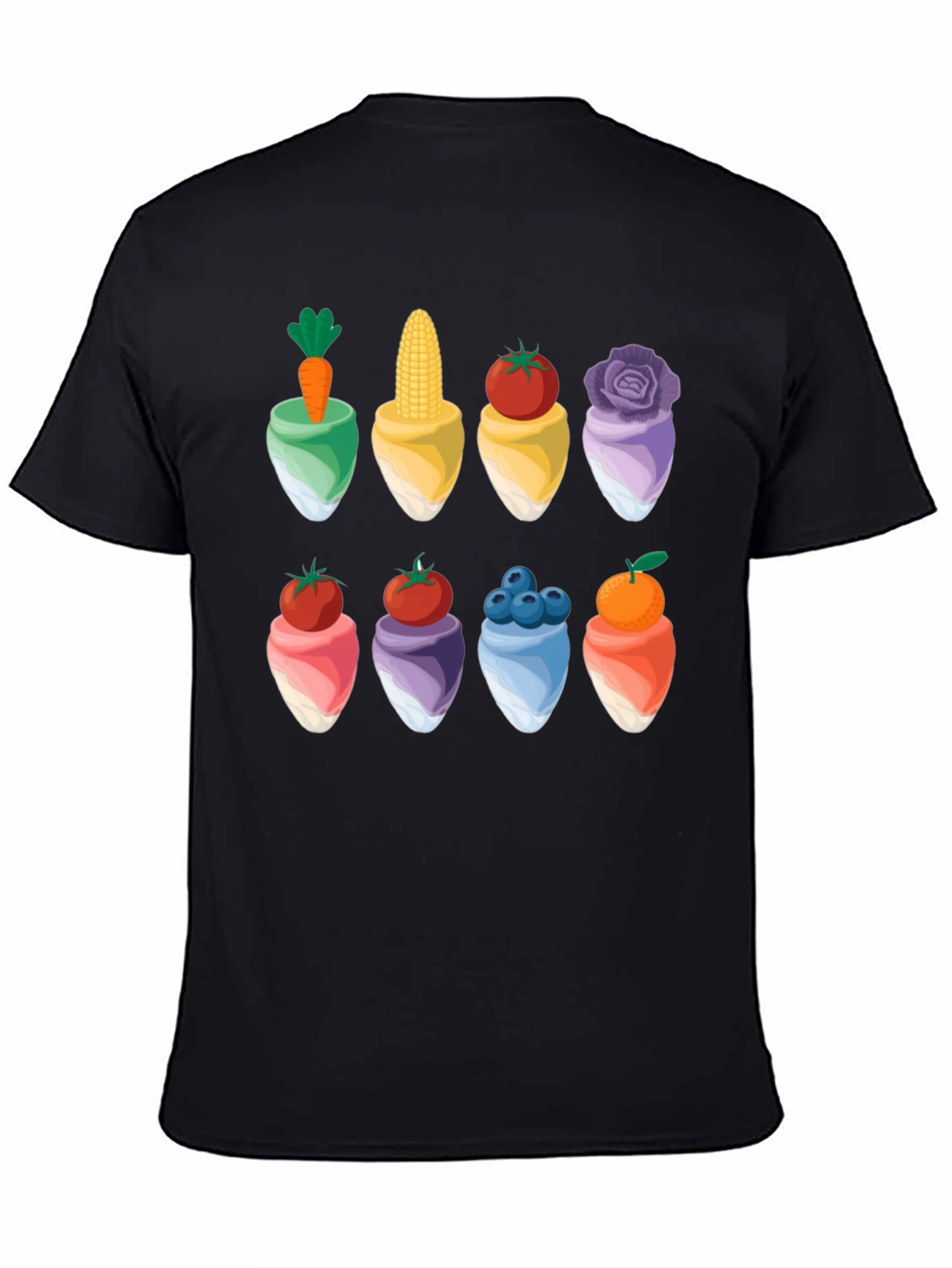Funky Veggie Dessert T-Shirt - Unique Food Art