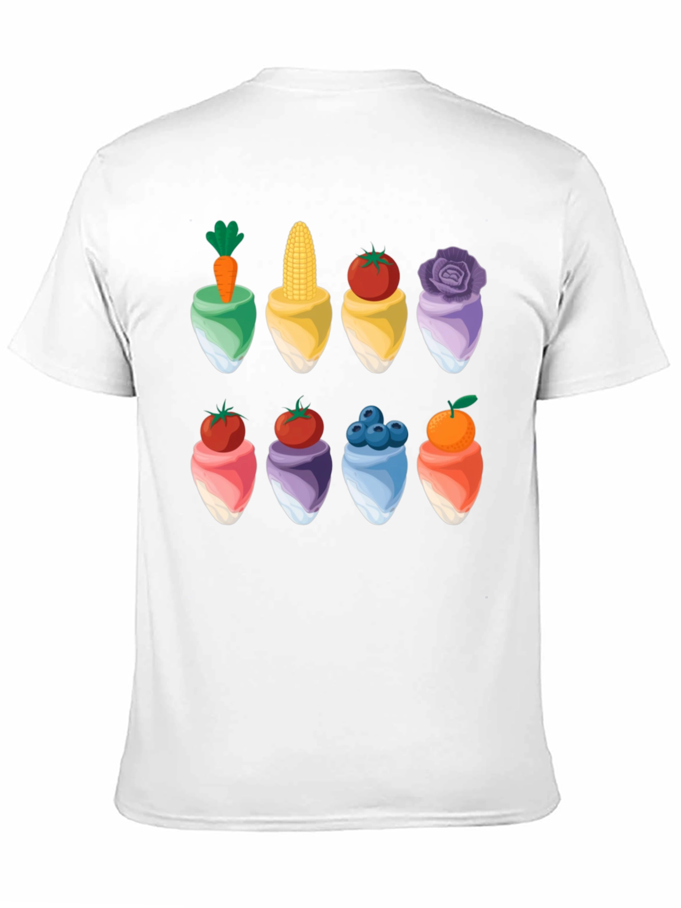 Funky Veggie Dessert T-Shirt - Unique Food Art