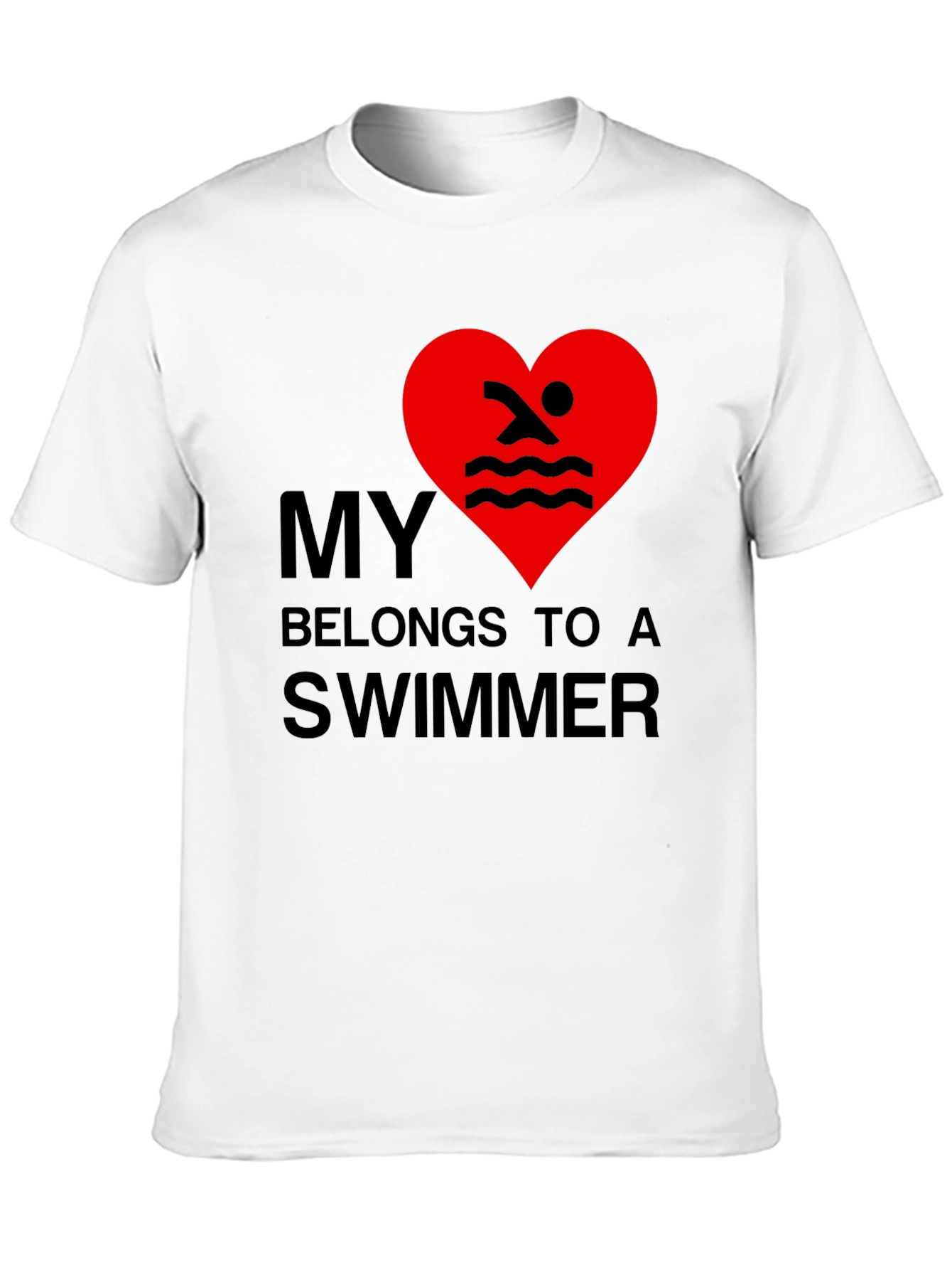 My Heart Belongs to a Swimmer - Novelty T-Shirt