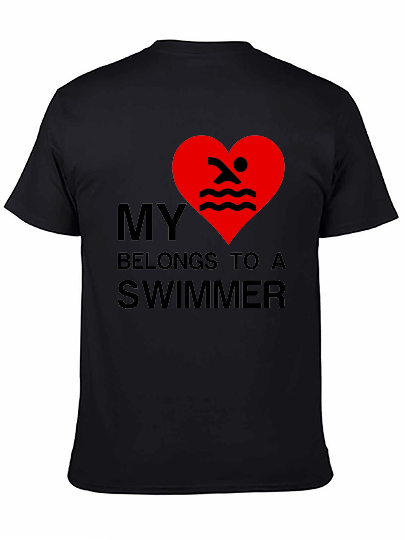 My Heart Belongs to a Swimmer - Novelty T-Shirt
