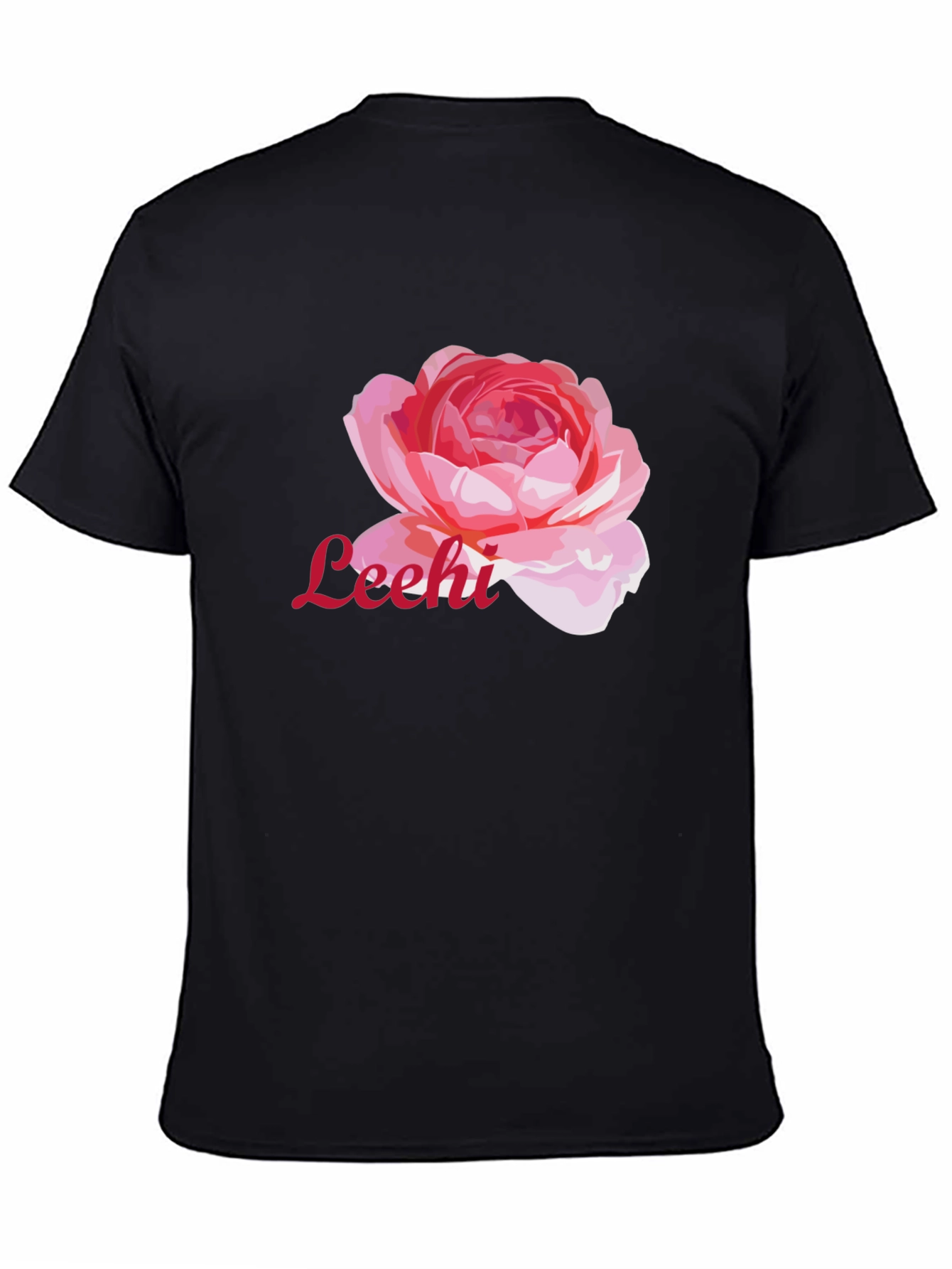 Floral Leehi Black Graphic Tee