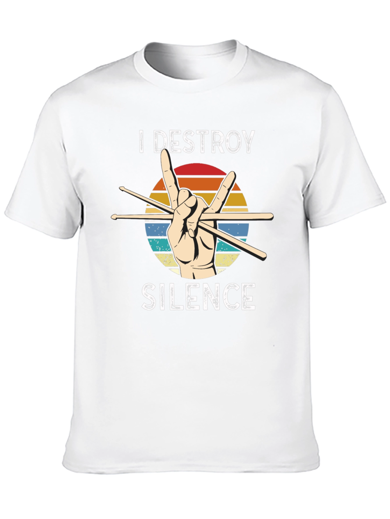I Destroy Silence Drummer Graphic Tee