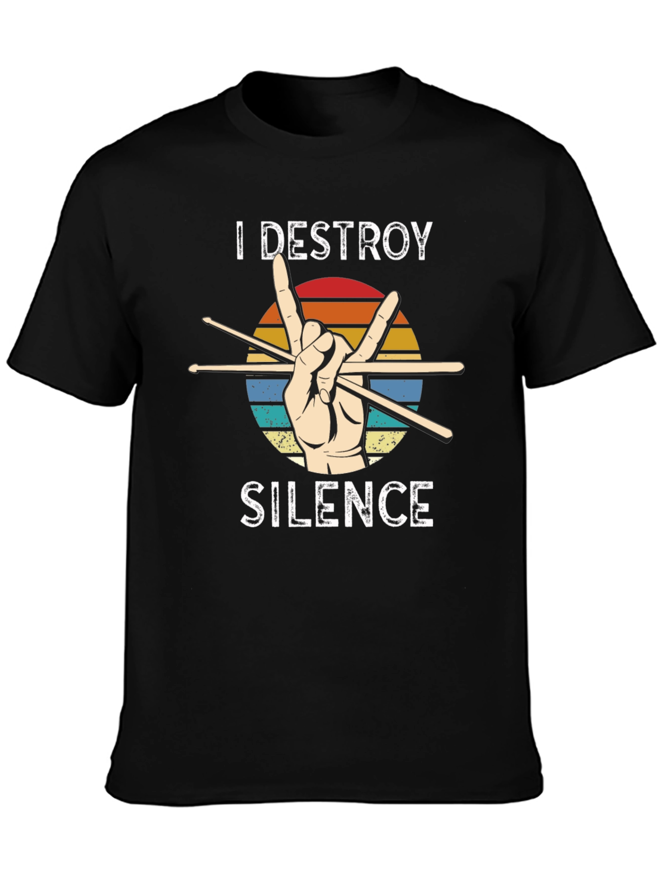 I Destroy Silence Drummer Graphic Tee