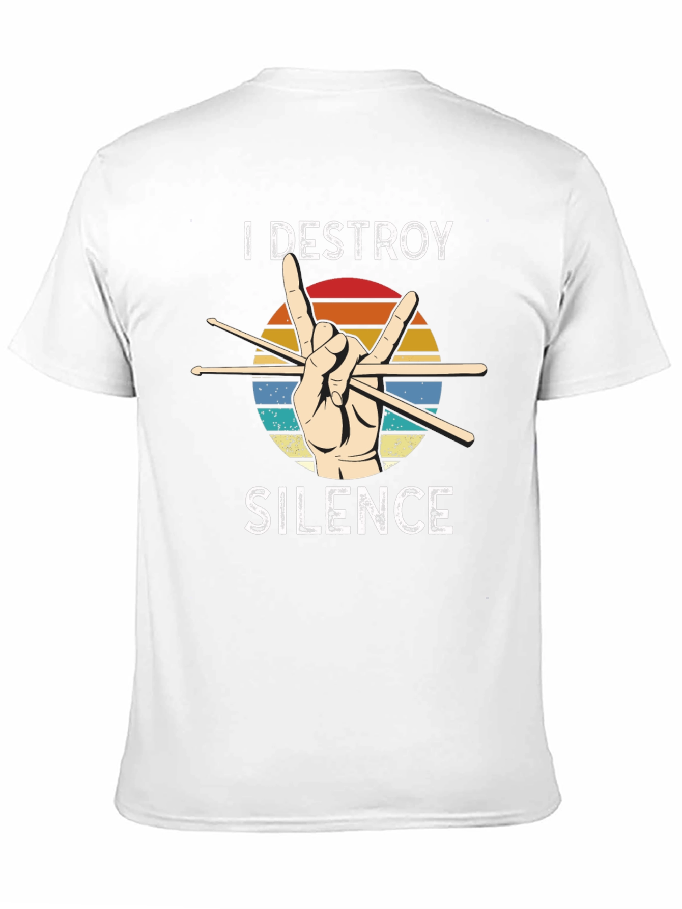 I Destroy Silence Drummer Graphic Tee