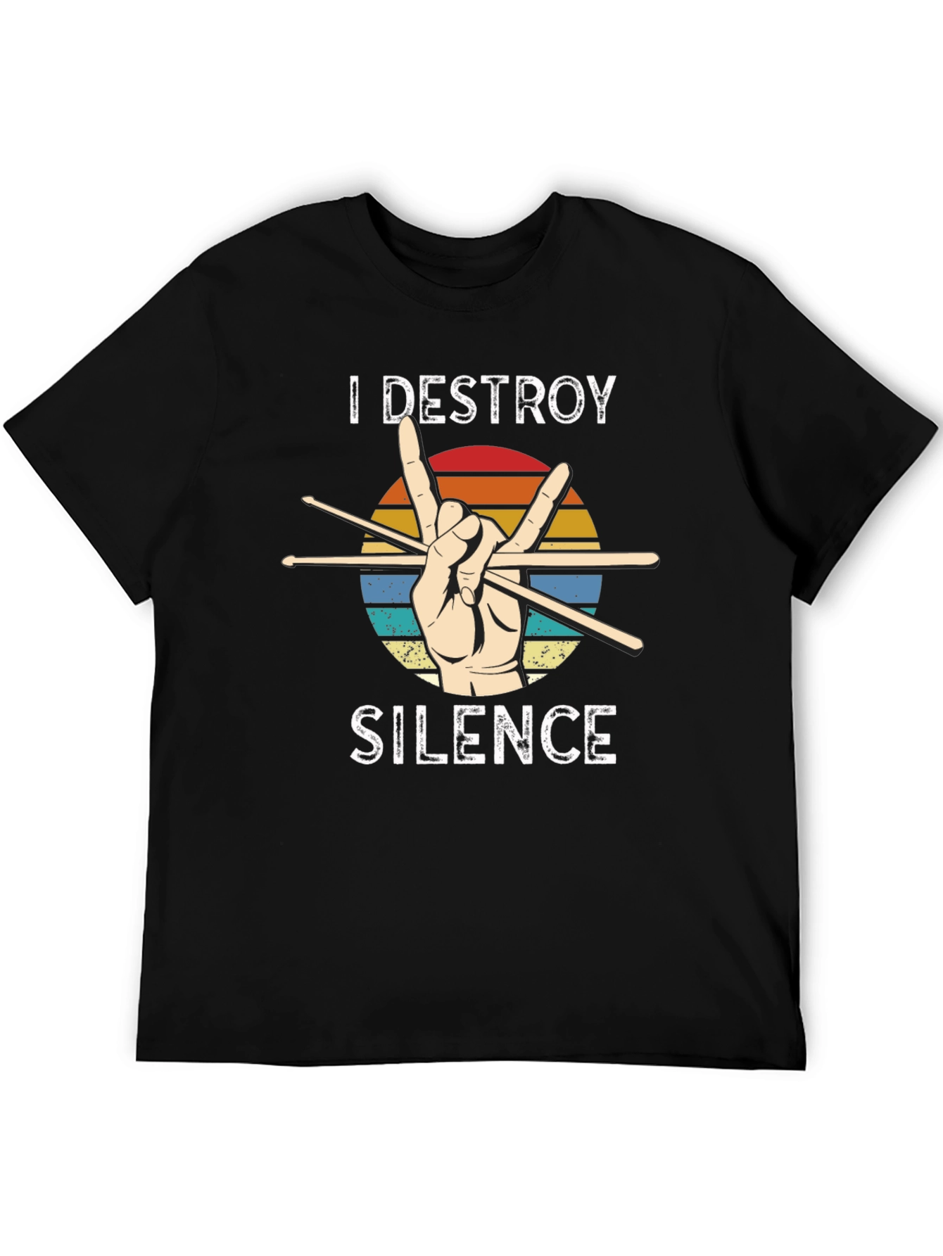 I Destroy Silence Drummer Graphic Tee
