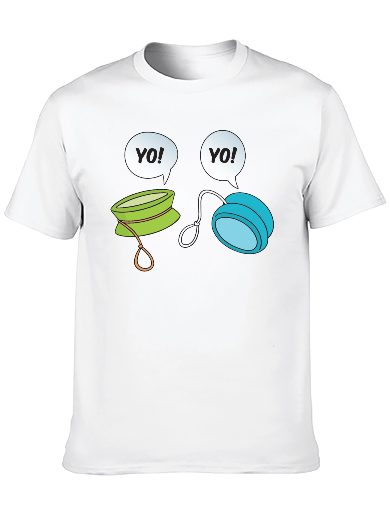 Yo-Yo Cartoon Graphic Black T-Shirt