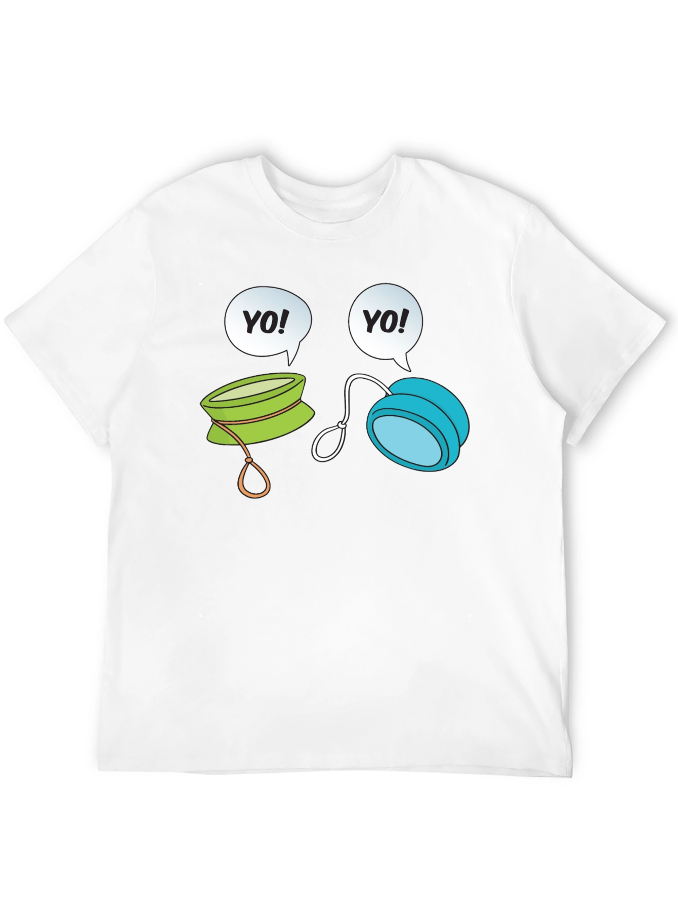 Yo-Yo Cartoon Graphic Black T-Shirt
